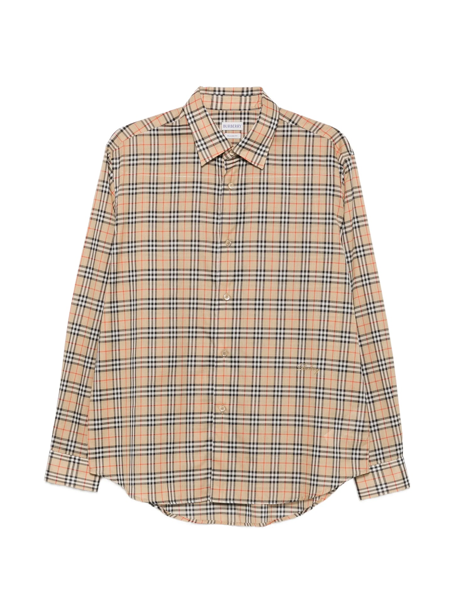 check-pattern long-sleeve shirt
