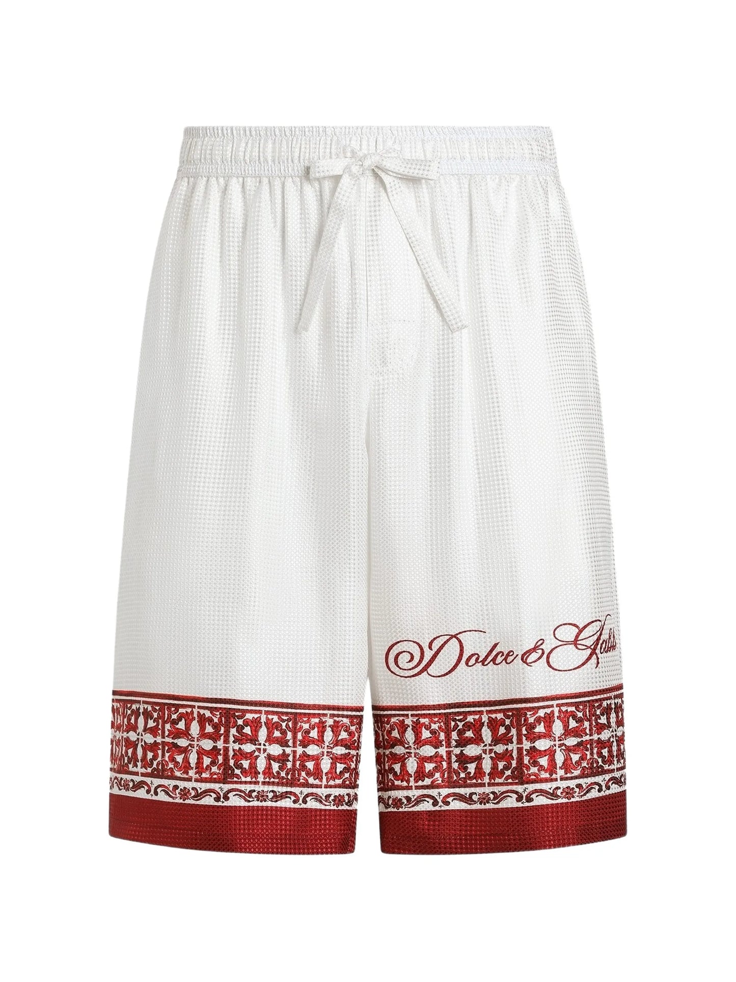 Majolica-print jacquard twill Vanity bermuda