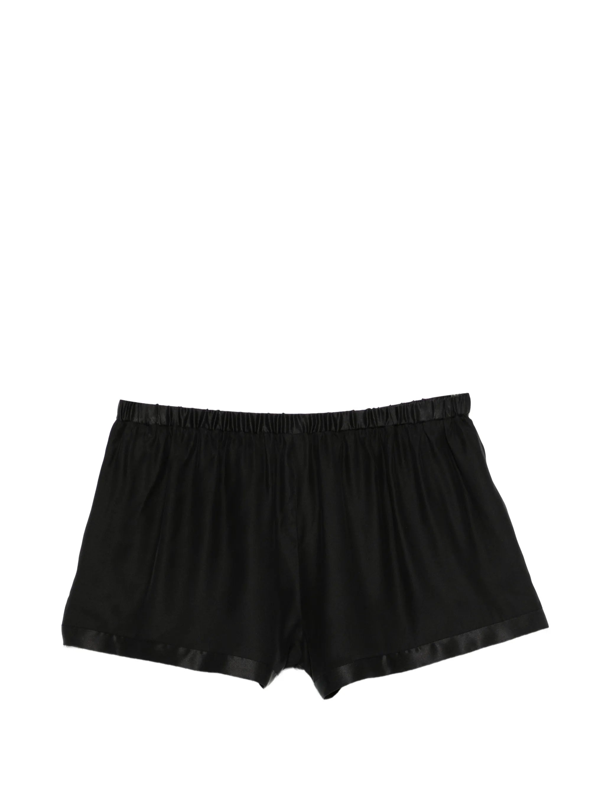 peach-feel silk satin mini shorts