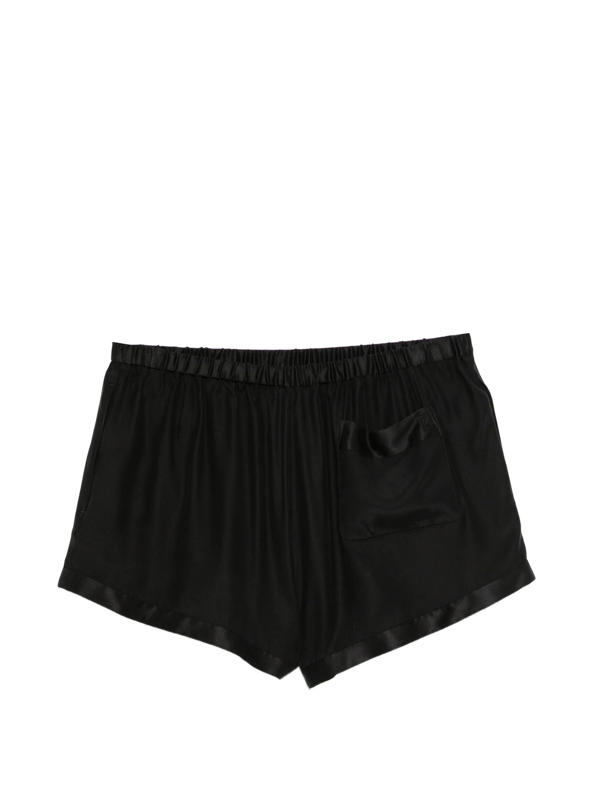 peach-feel silk satin mini shorts
