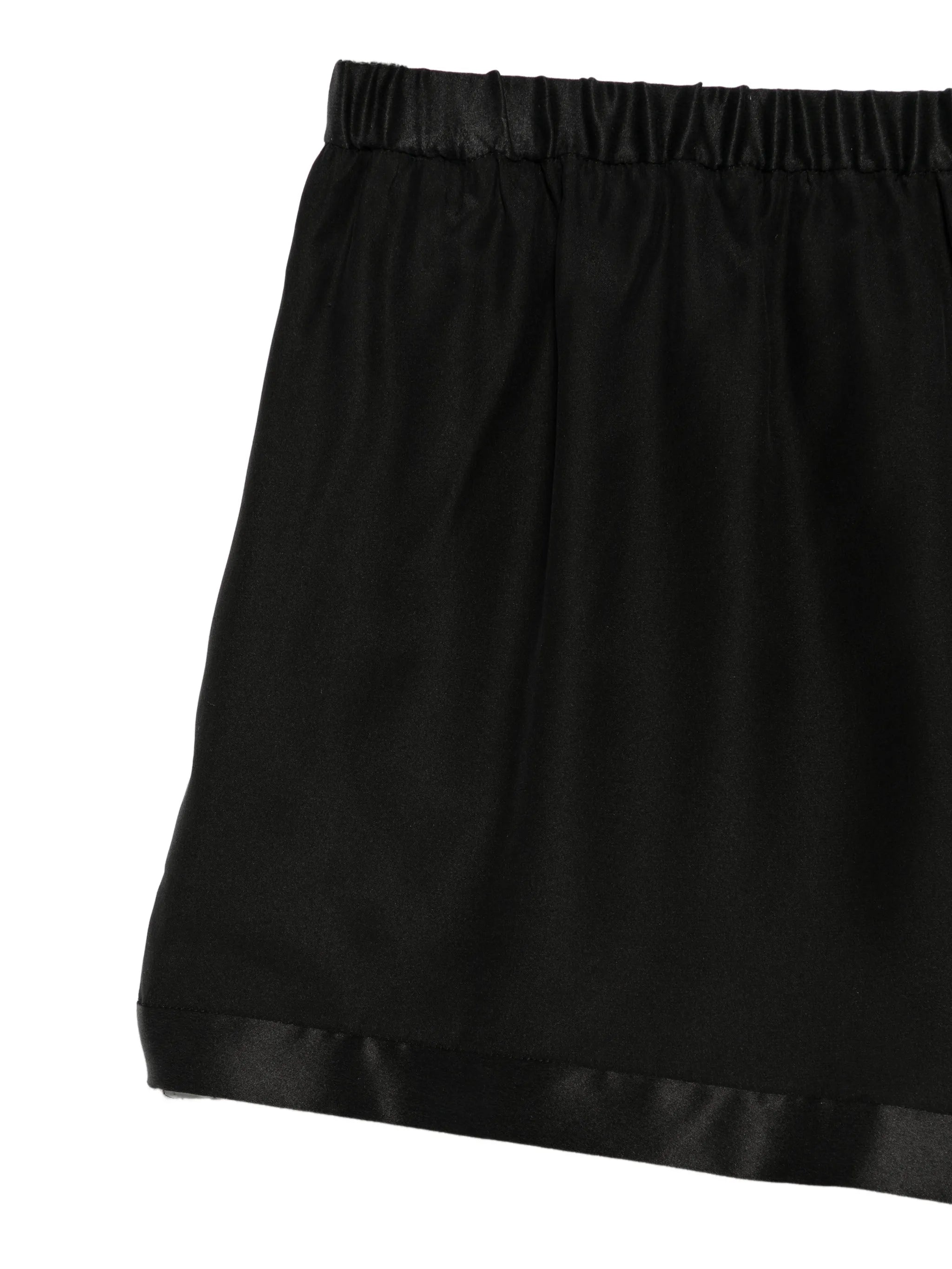 peach-feel silk satin mini shorts