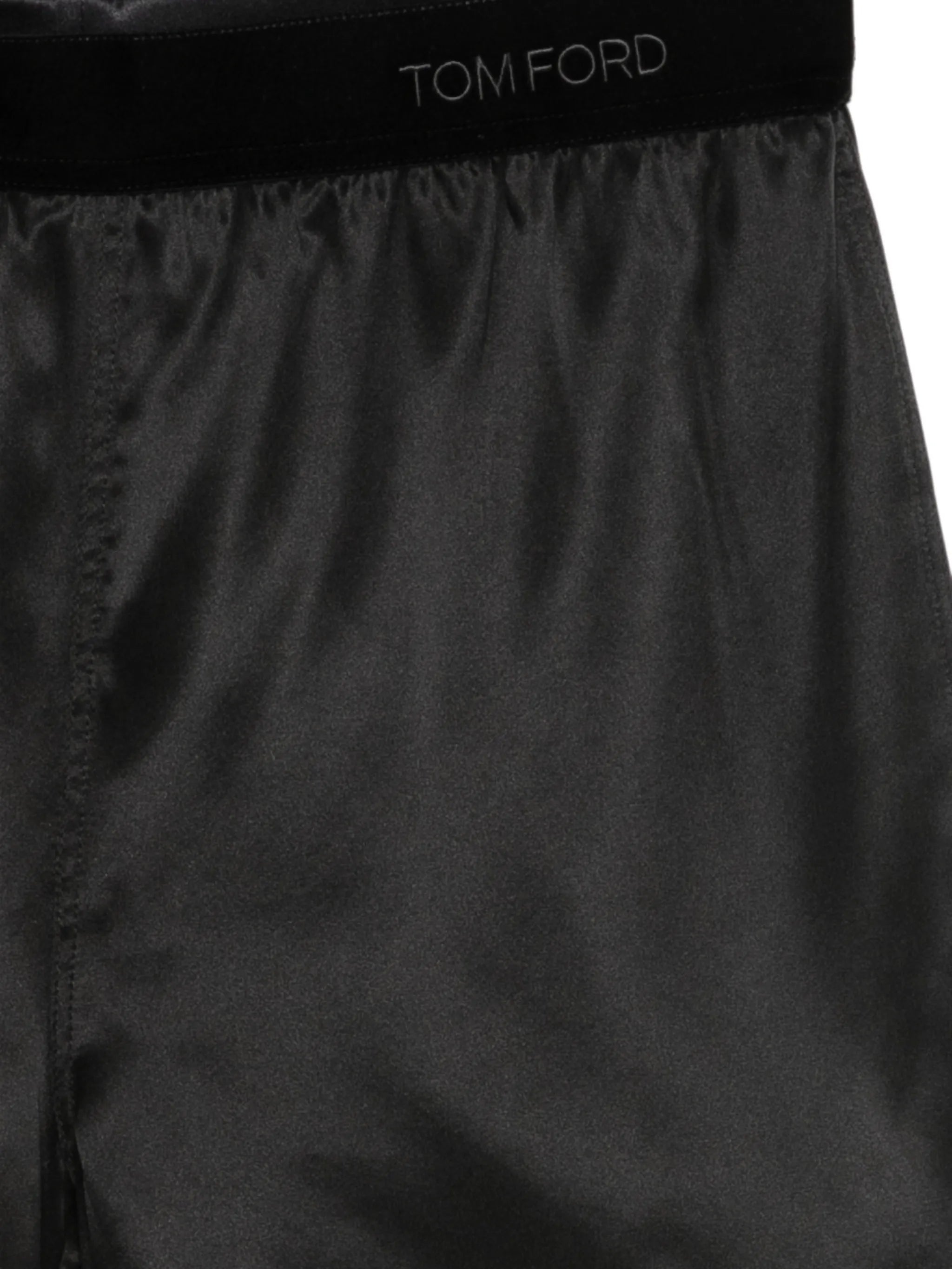 logo-waistband silk shorts