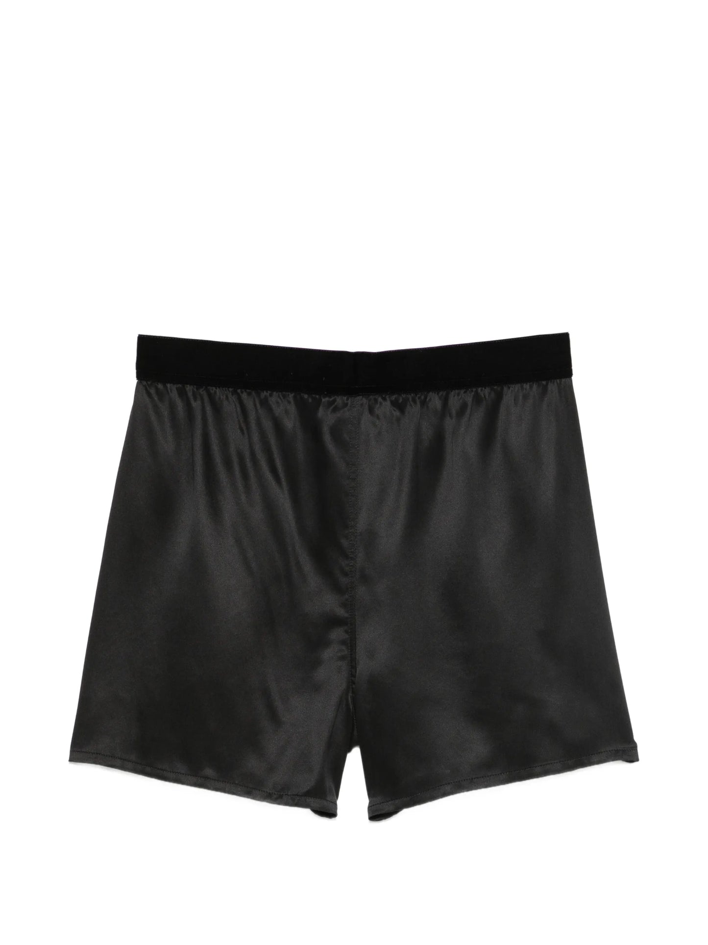 logo-waistband silk shorts
