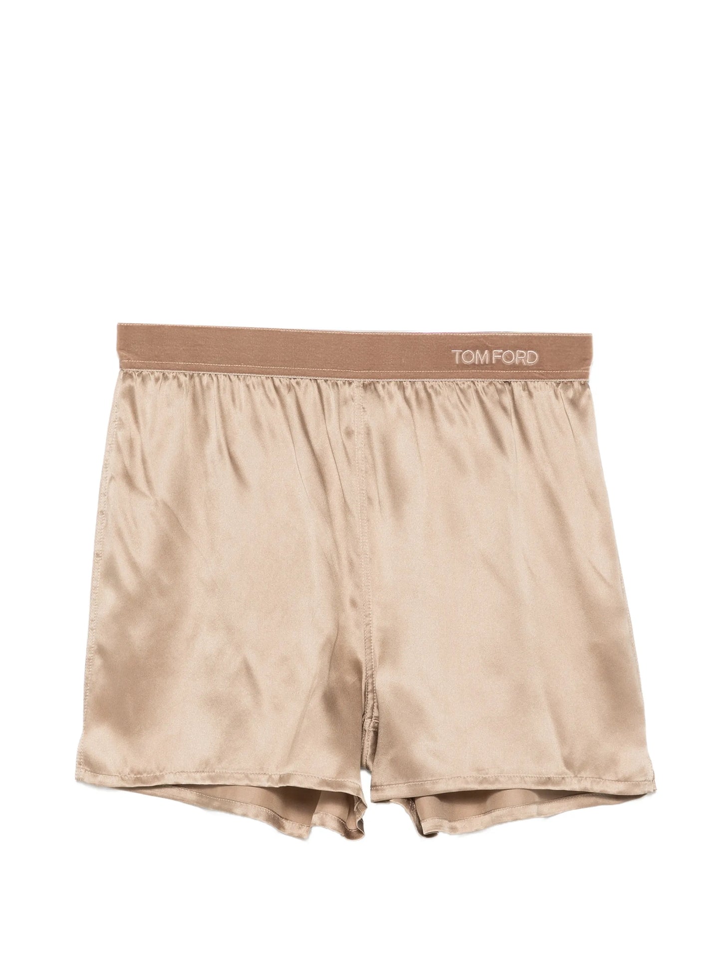 logo-waistband silk-satin pyjamas shorts