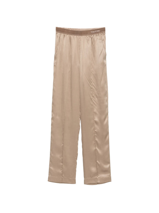 logo-waistband trousers