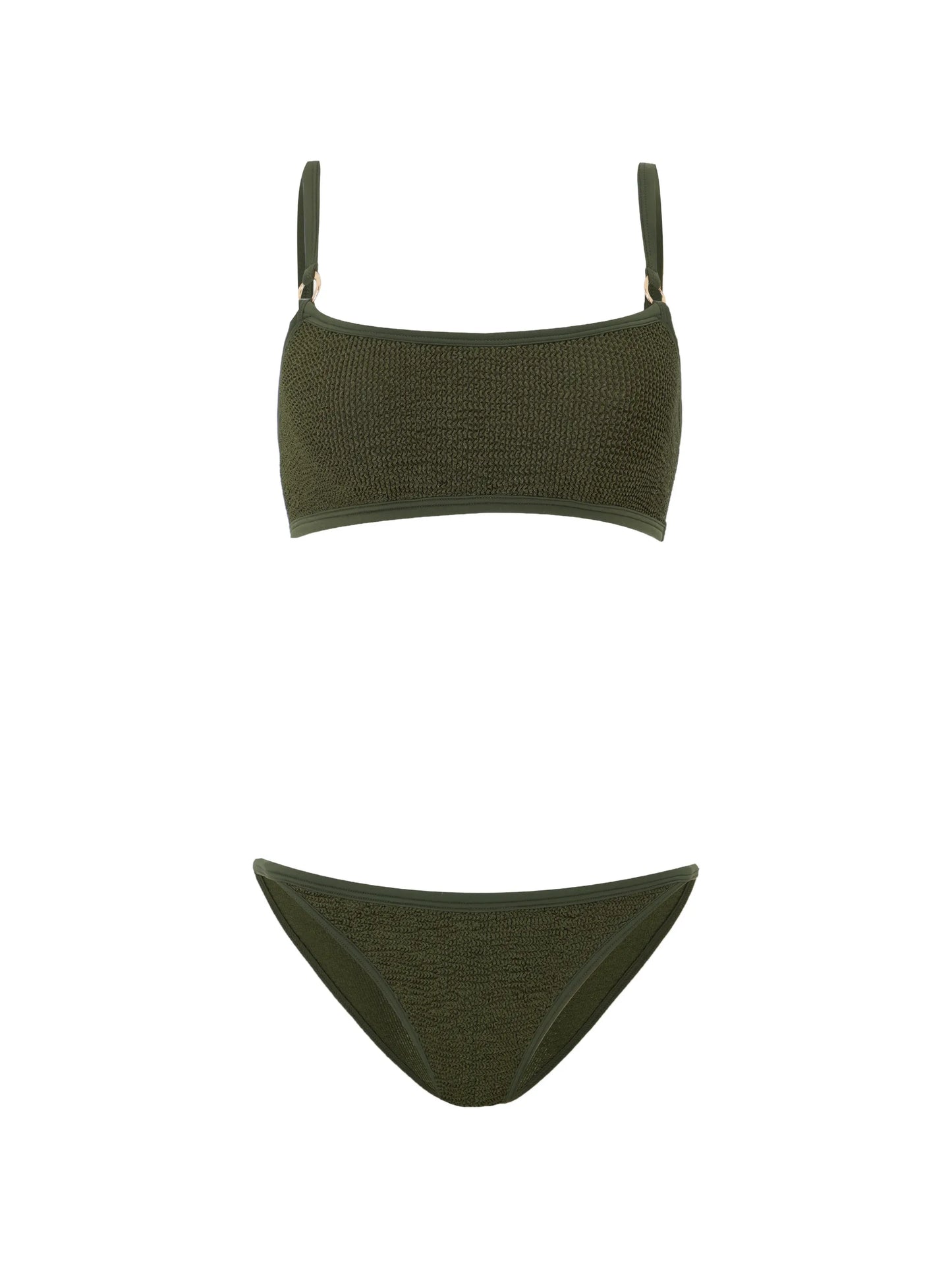 Iris crinkle-effect bikini