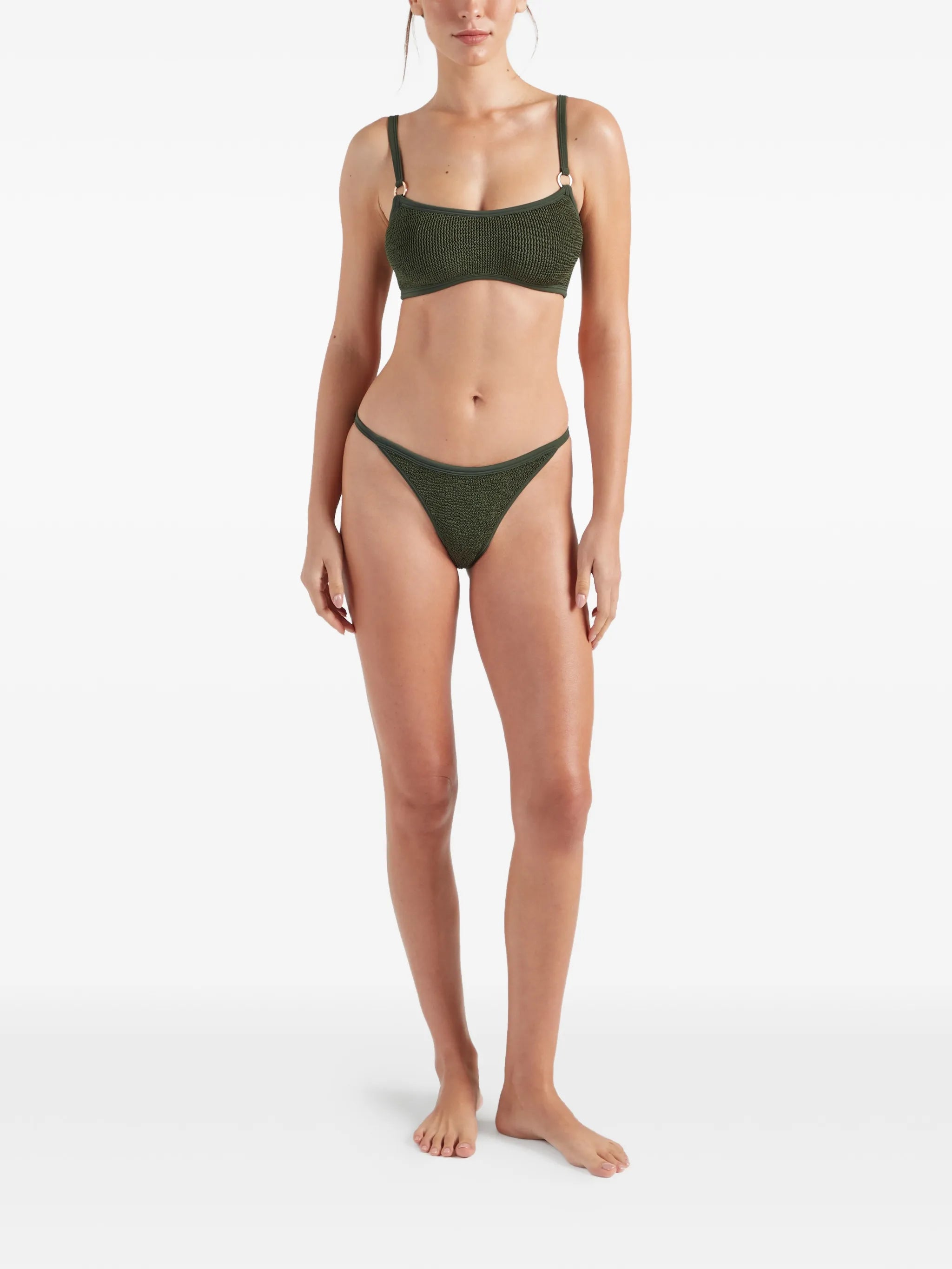 Iris crinkle-effect bikini