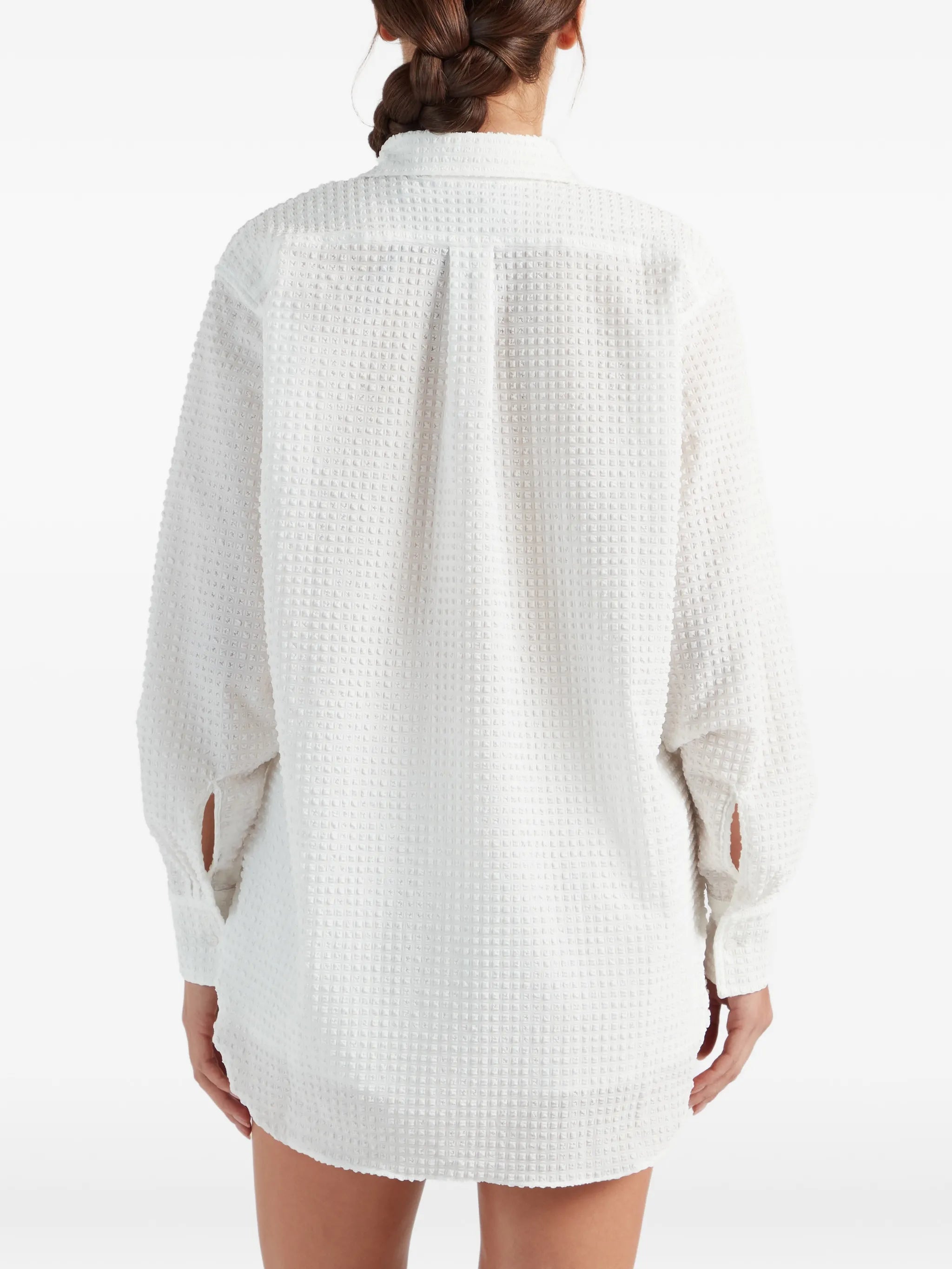 seersucker oversized shirt