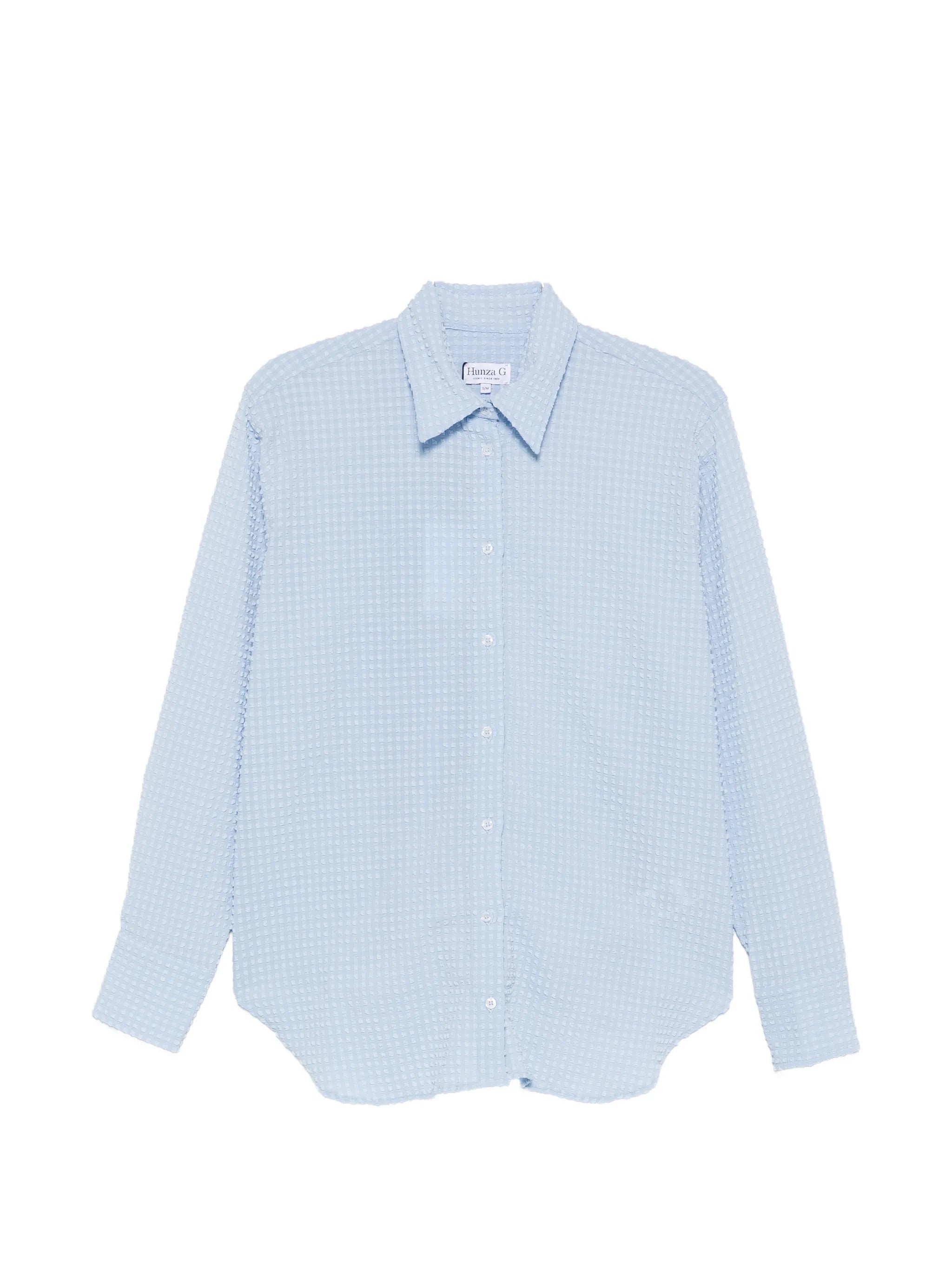 oversized seersucker shirt