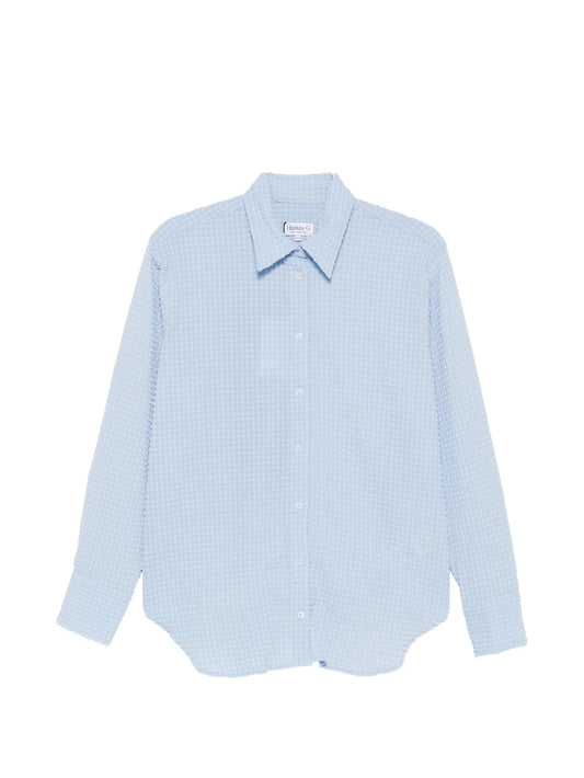oversized seersucker shirt