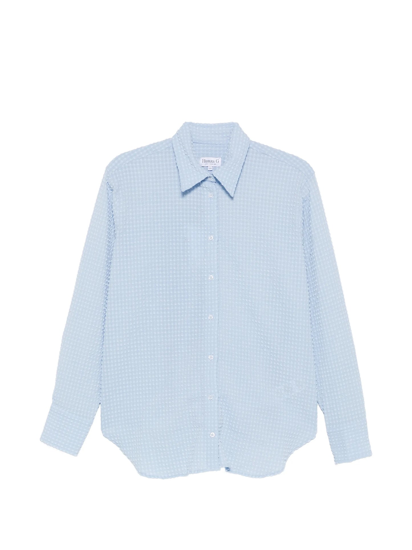 oversized seersucker shirt