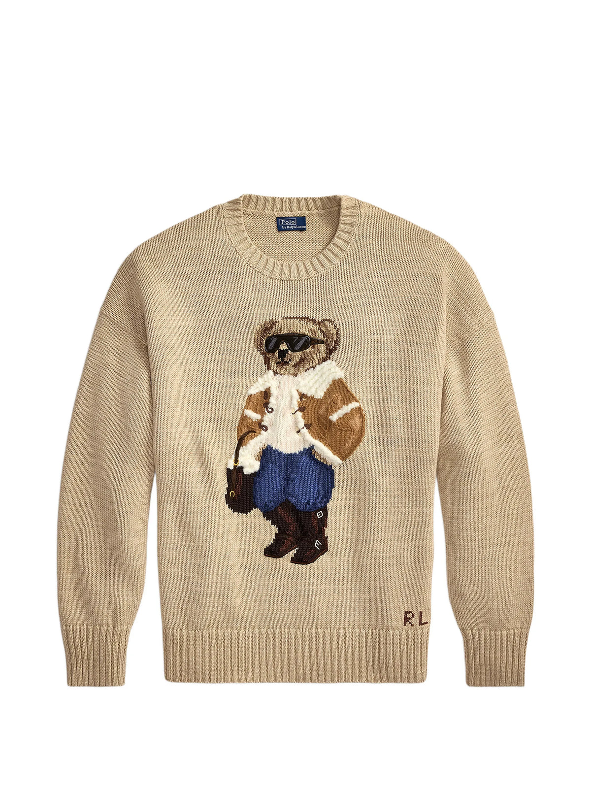 Polo Bear intarsia-knit sweater