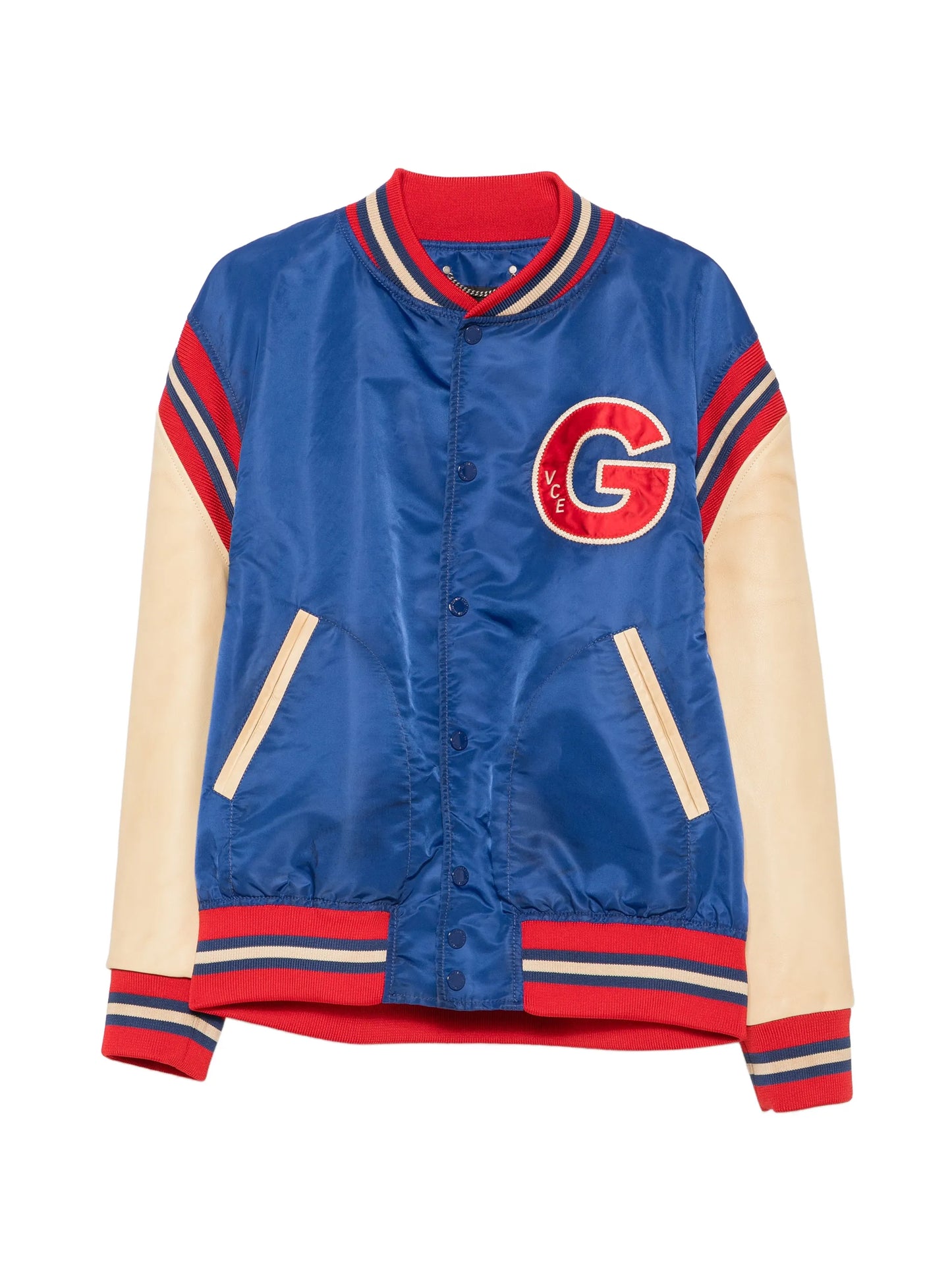 leather-sleeve Journey bomber jacket
