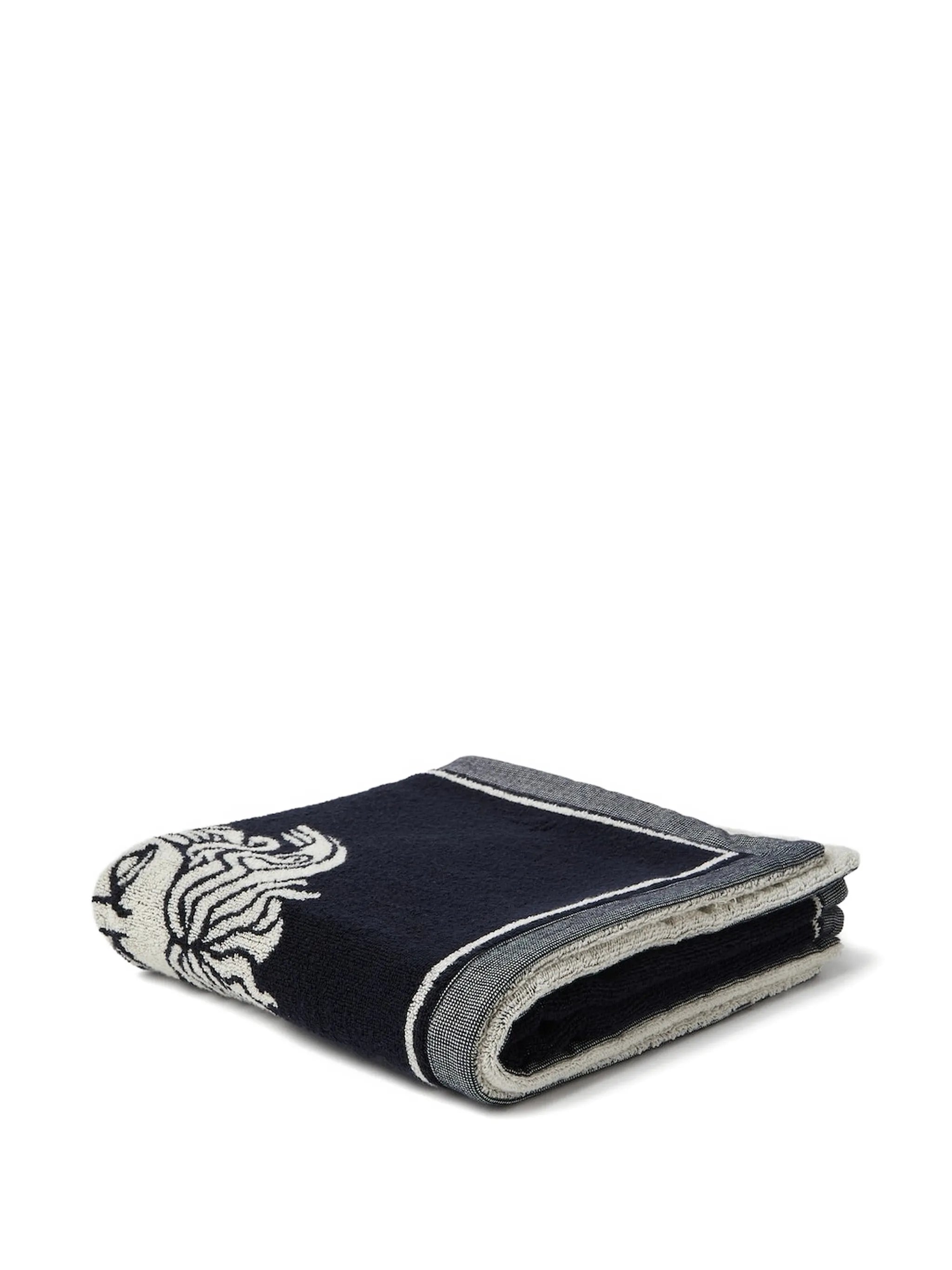 Cotton-Terry jacquard bath towel