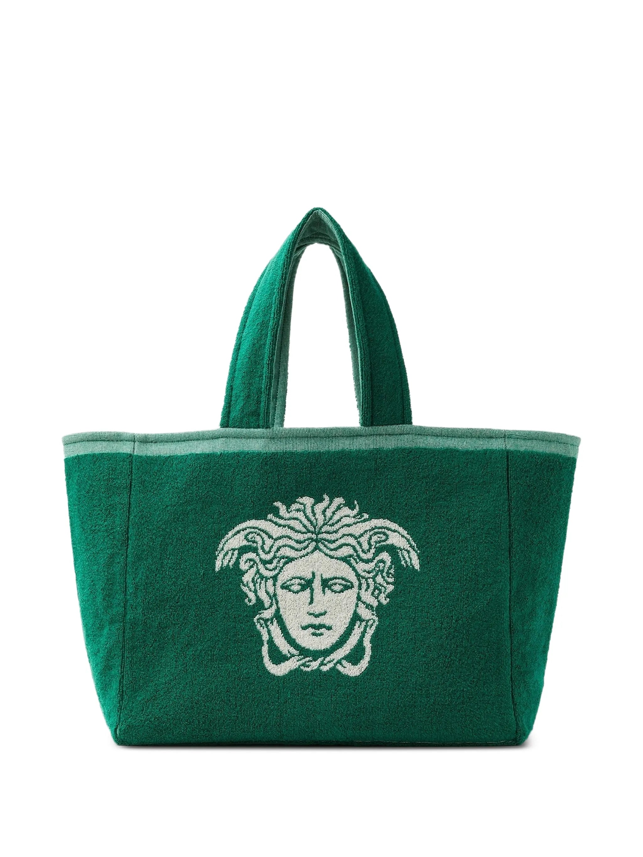 Medusa-motif terry tote bag