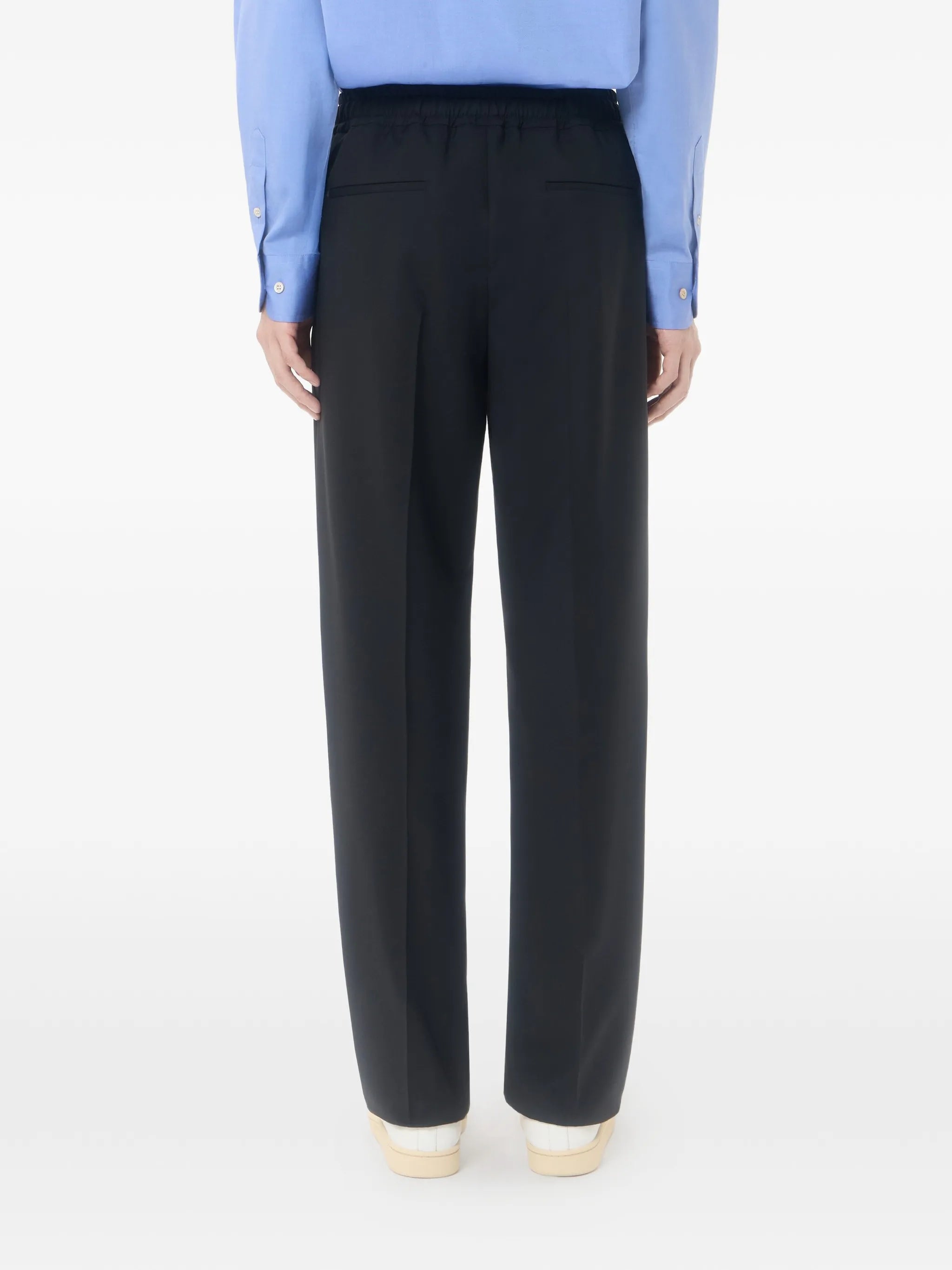wool pants with VLogo embroidery