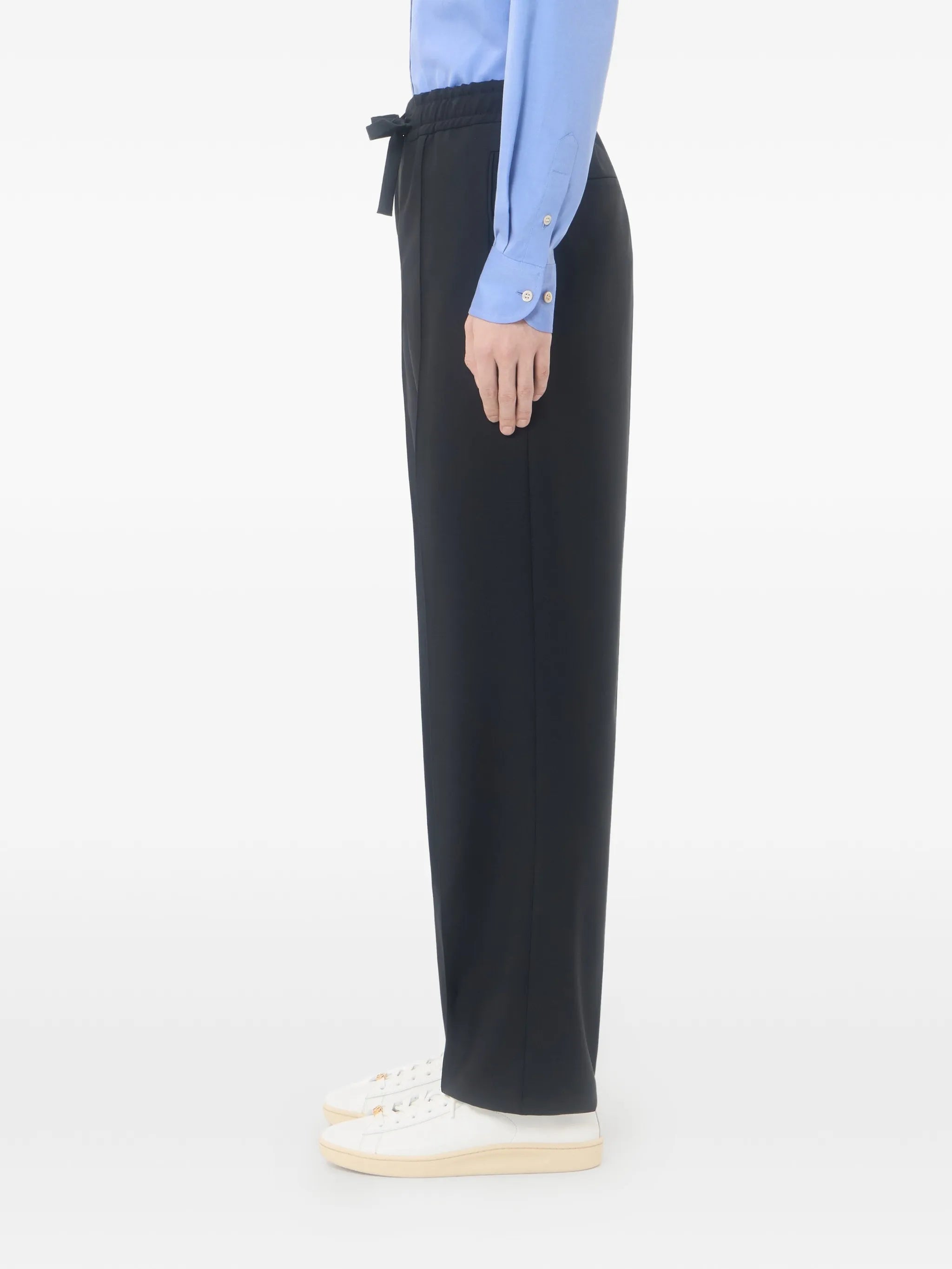 wool pants with VLogo embroidery