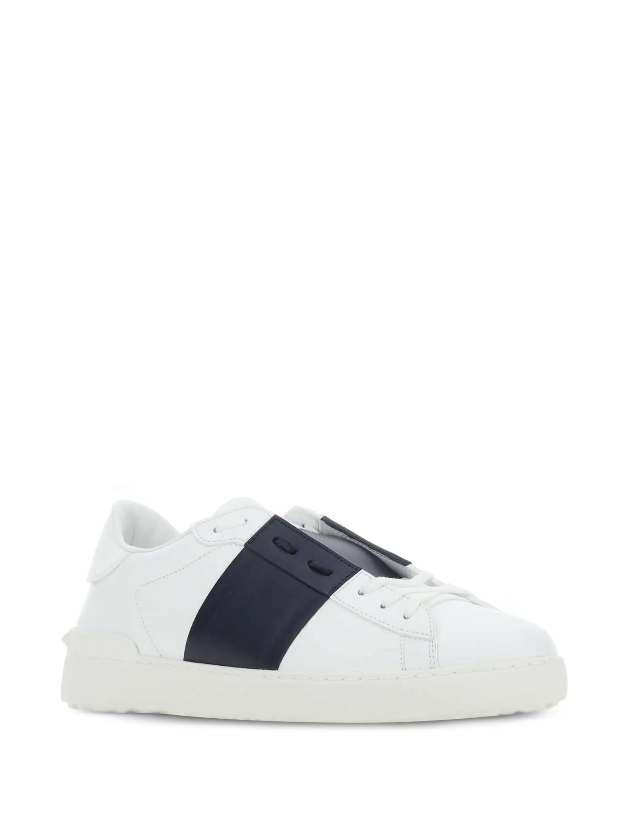 leather band open sneakers