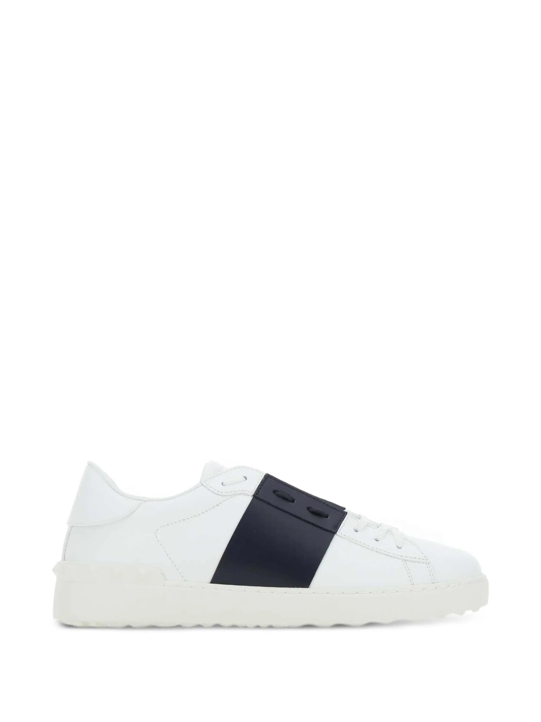 leather band open sneakers