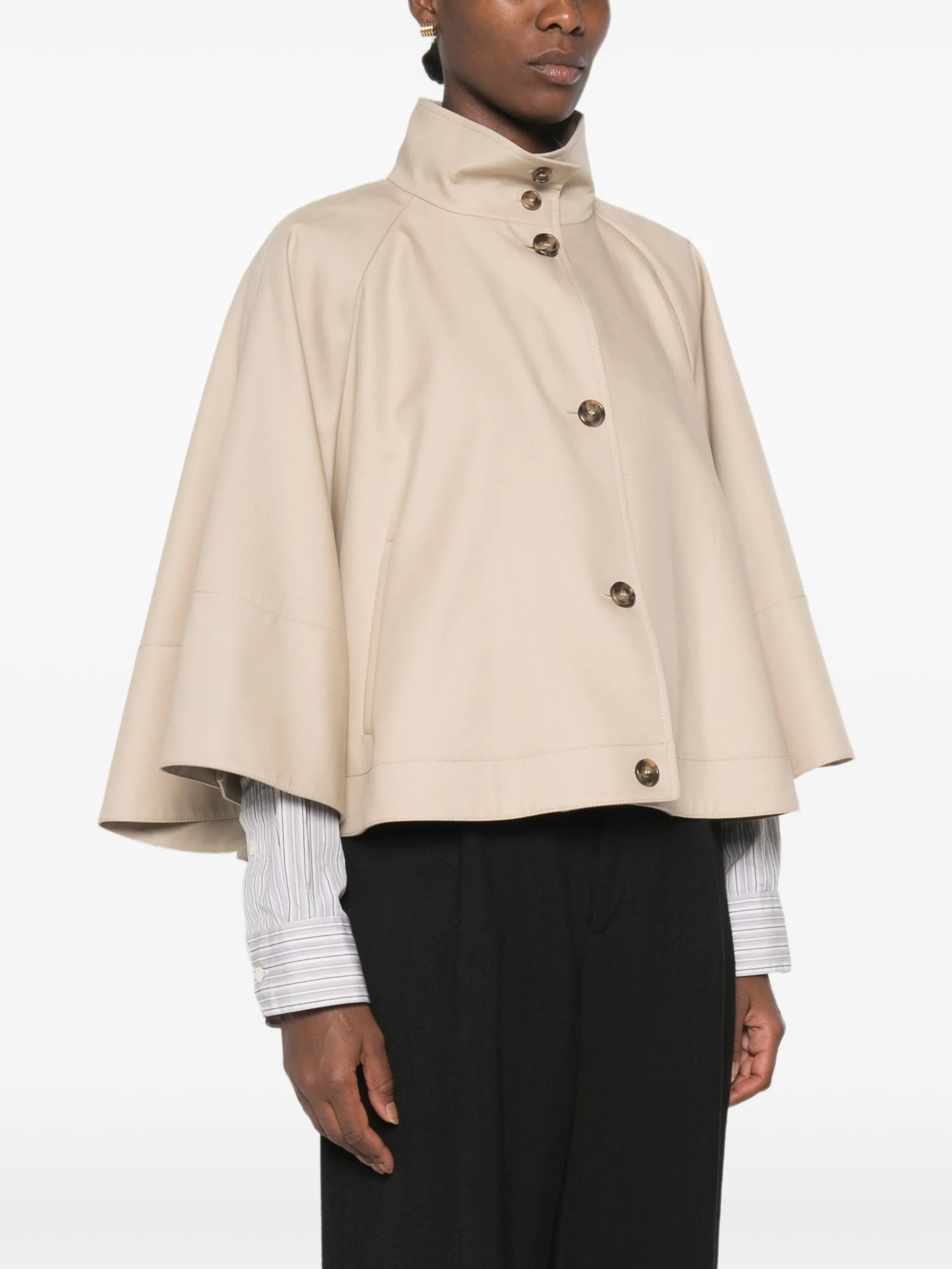 cotton-gabardine cape