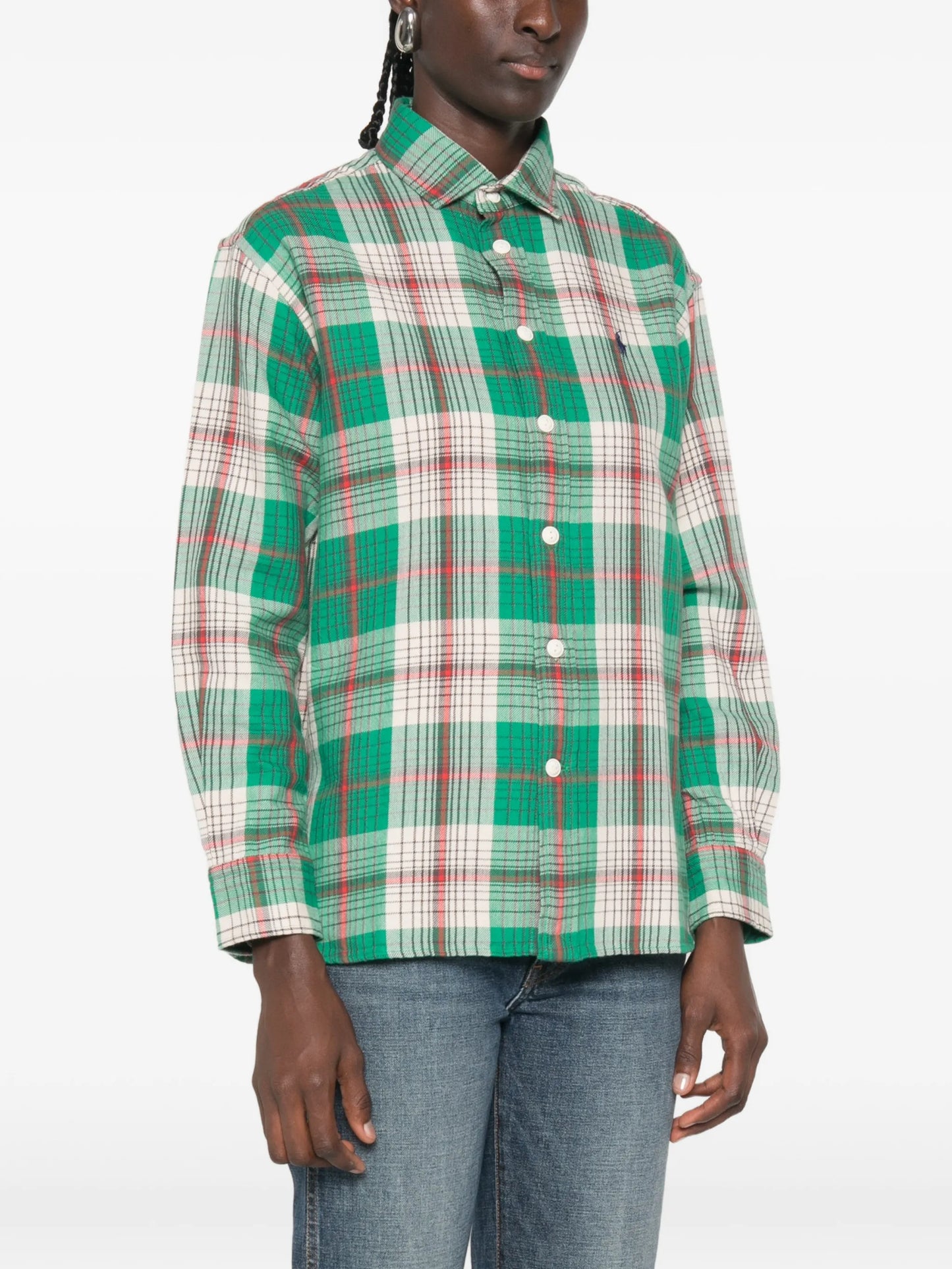 plaid-pattern shirt