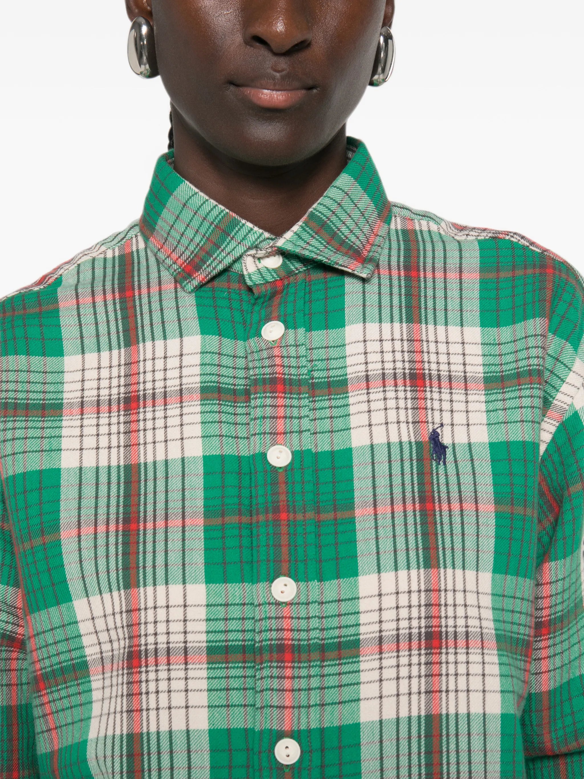 plaid-pattern shirt