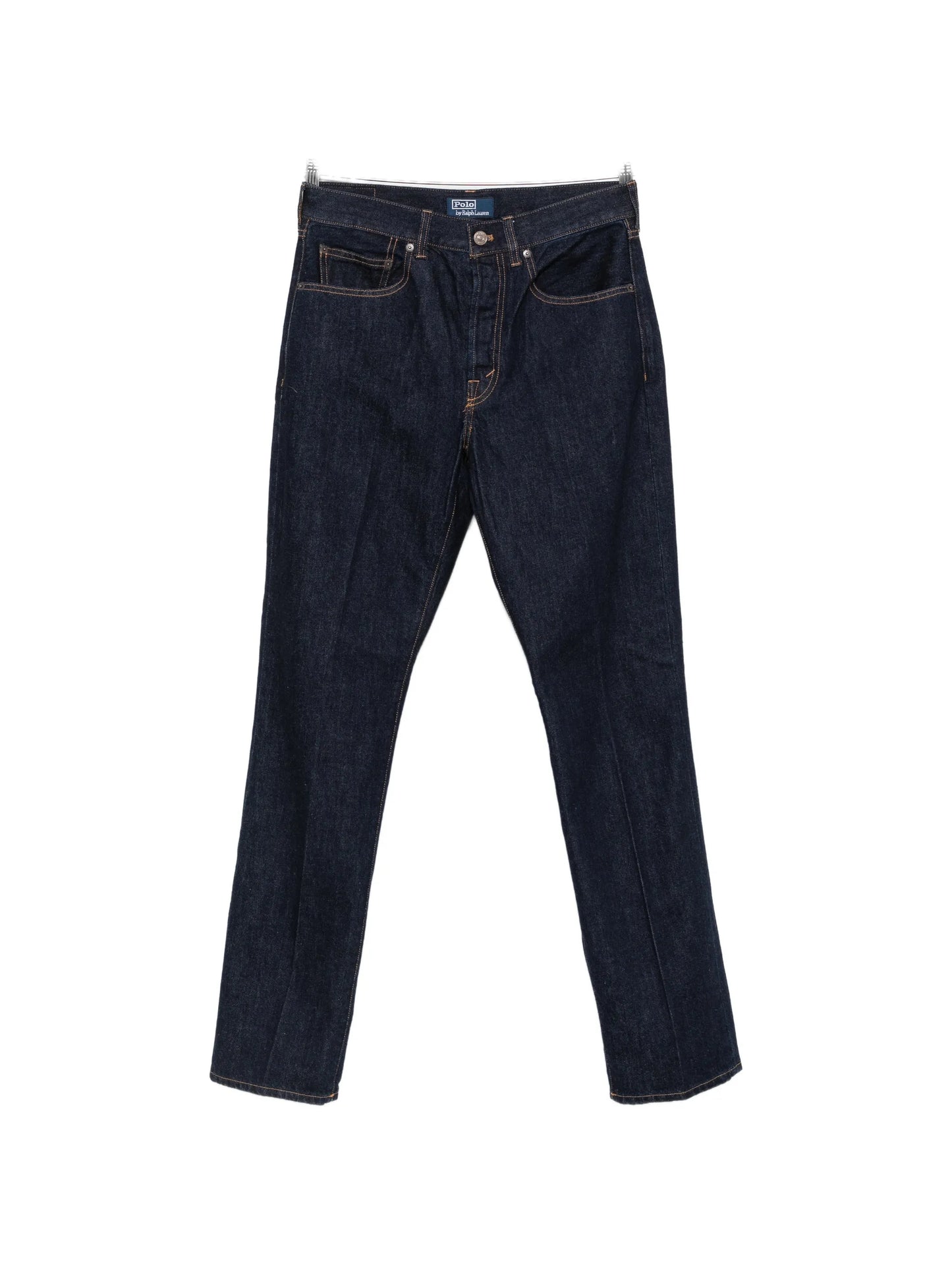 belt-loops straight-leg jeans