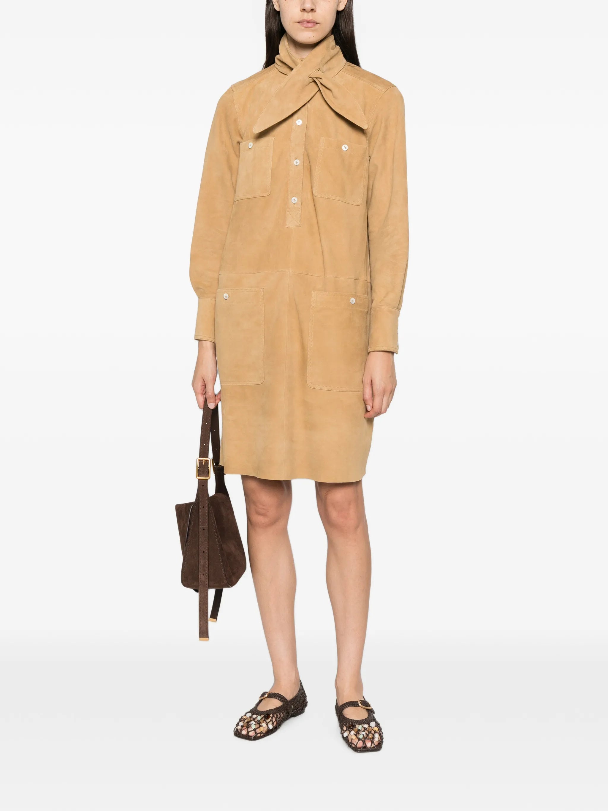 suede mini dress