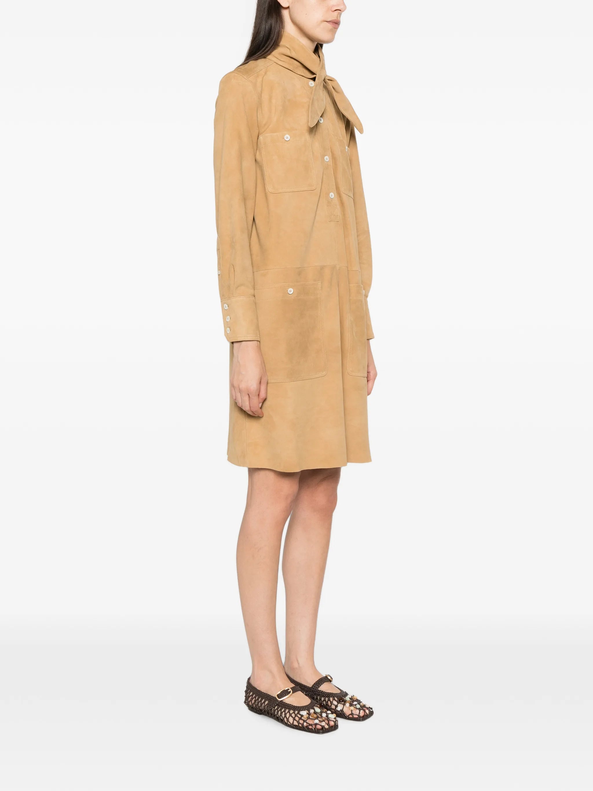 suede mini dress