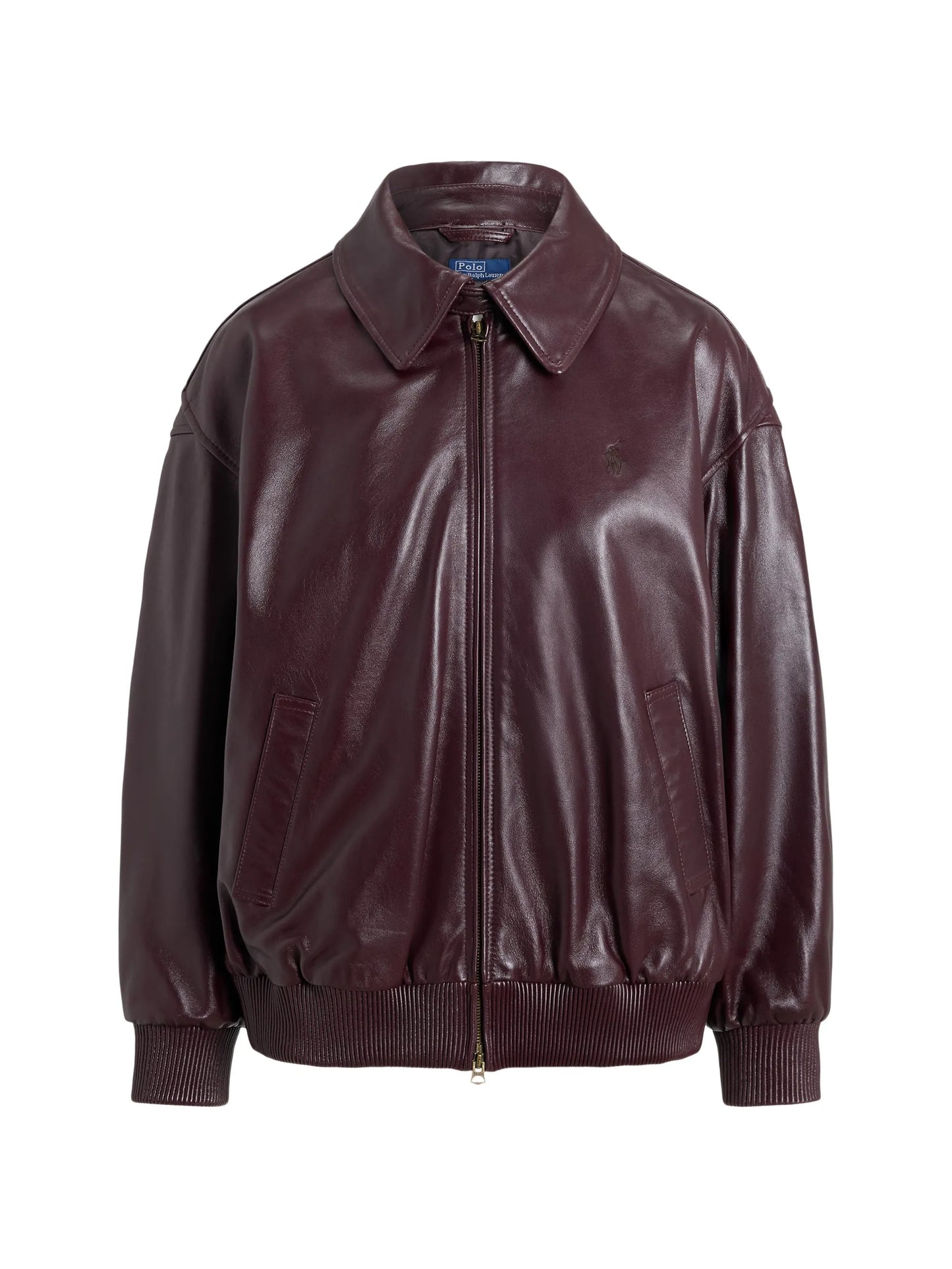 leather bubble zip jacket