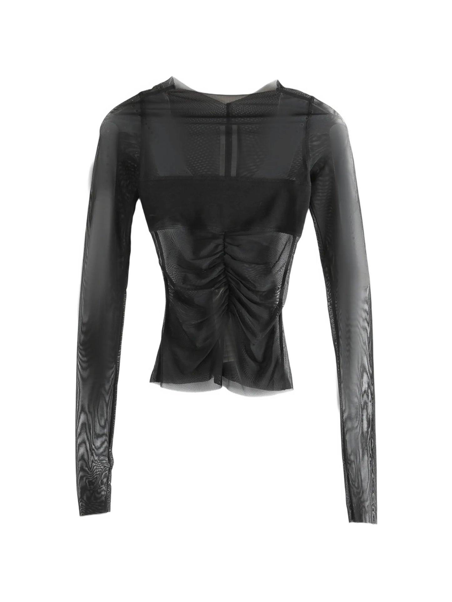 Temple long-sleeved bandeau top