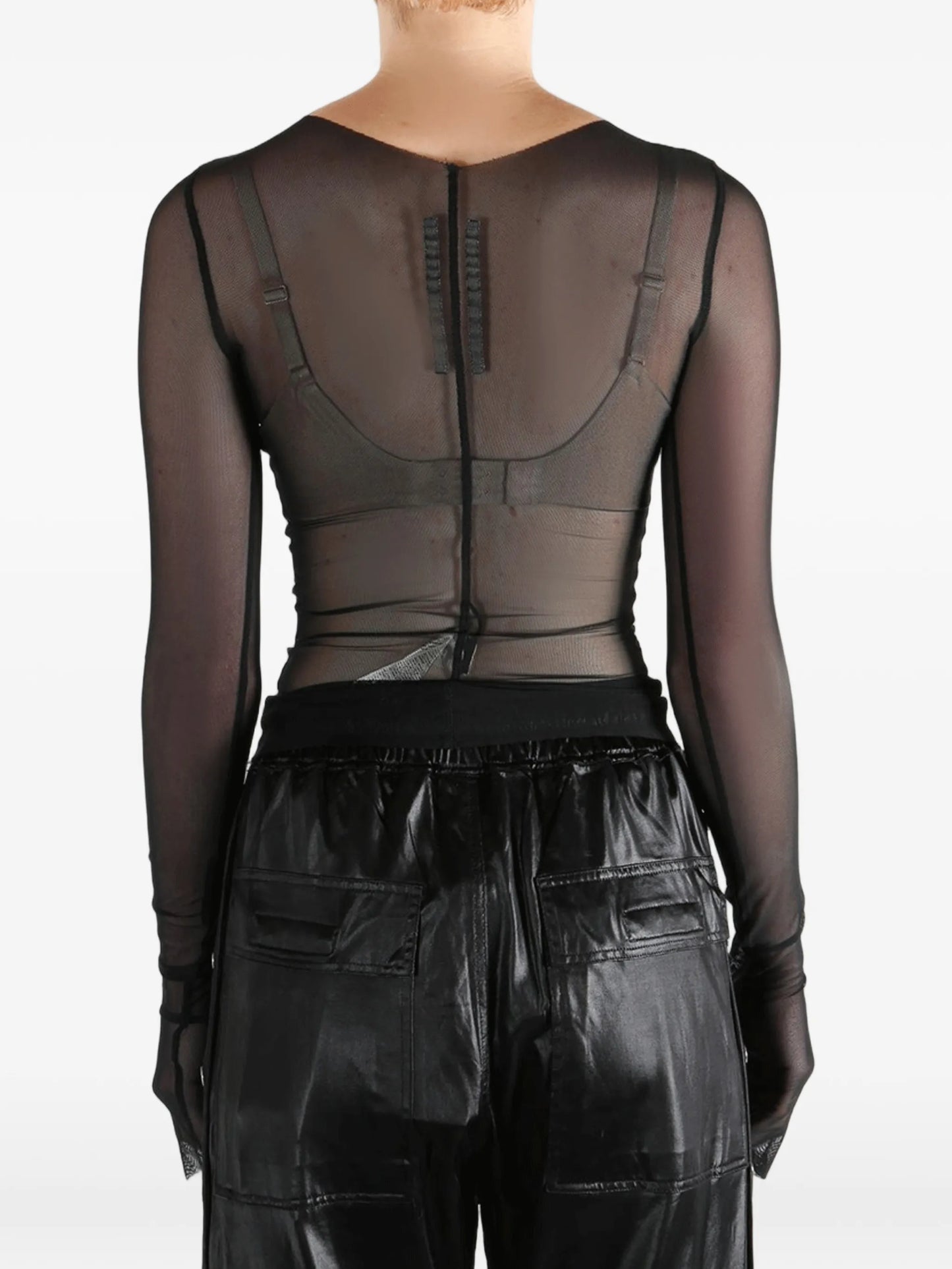 Temple long-sleeved bandeau top