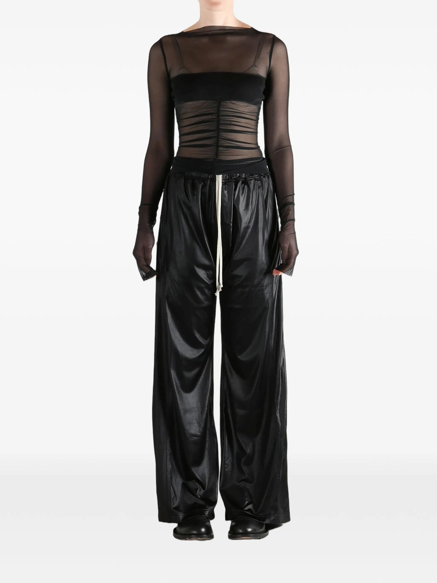 Temple long-sleeved bandeau top