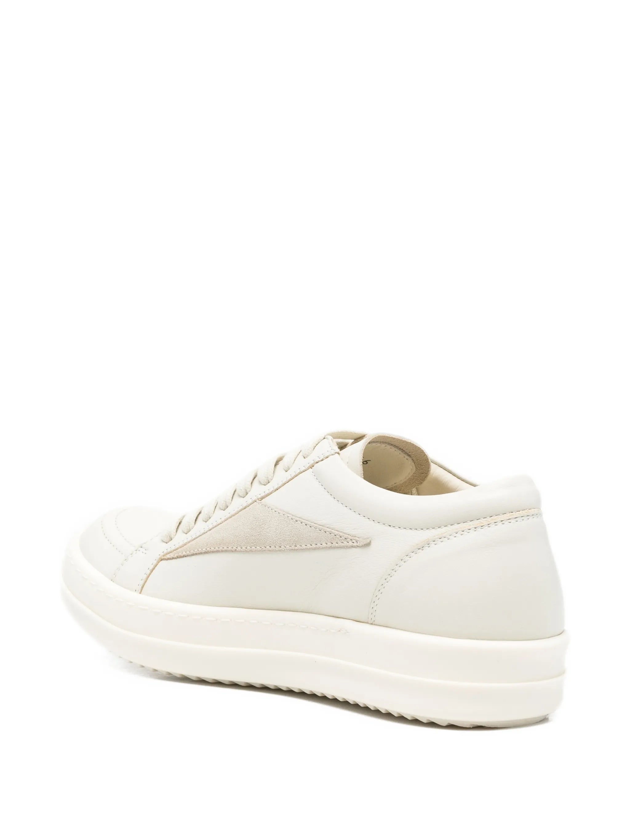 panelled leather sneakers
