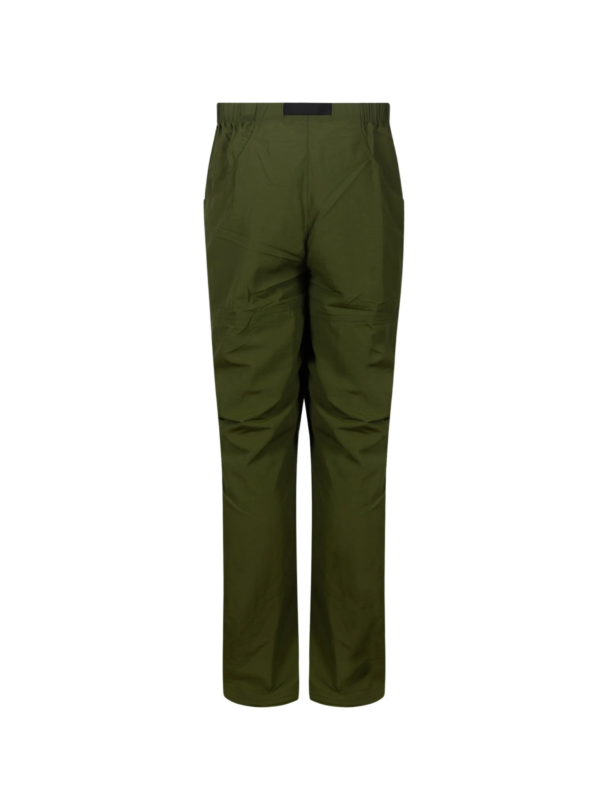 contrast-belt straight-leg trousers