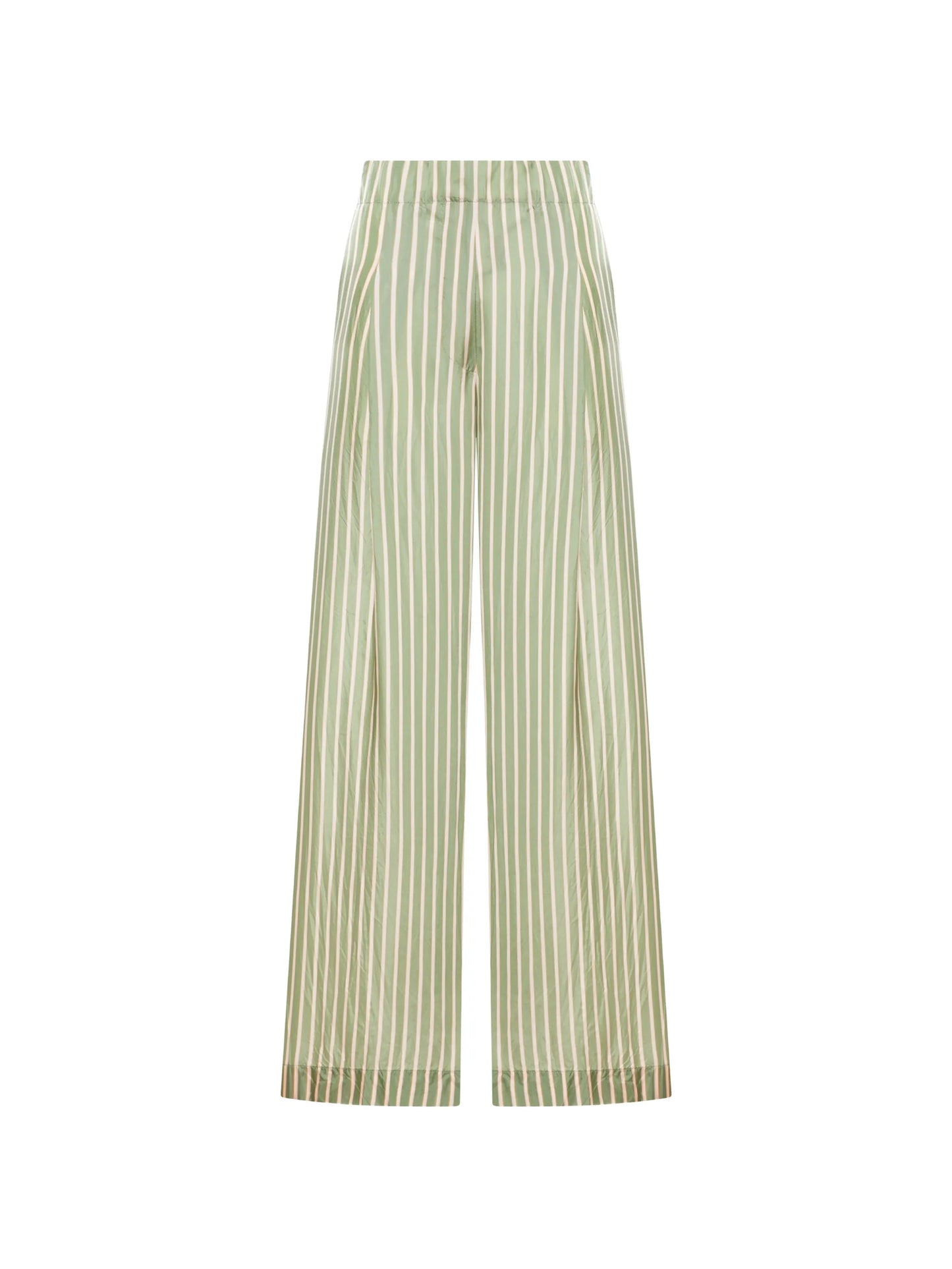 drawstring striped palazzo pants