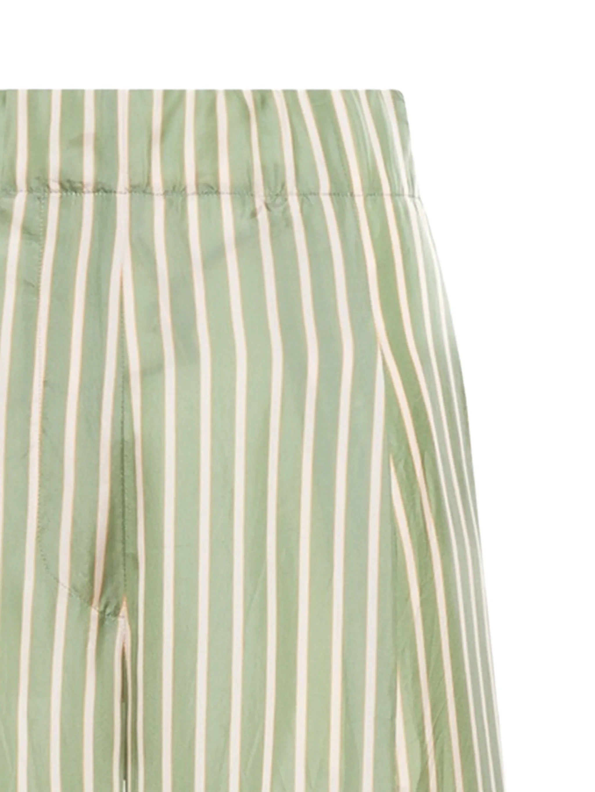 drawstring striped palazzo pants
