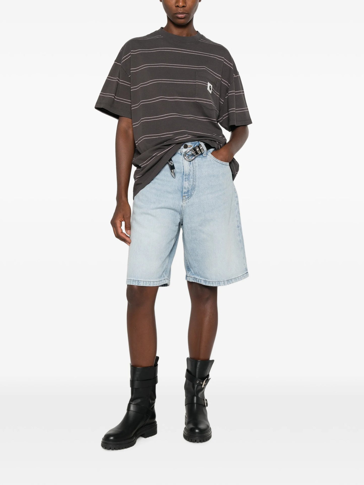 striped pocket T-shirt