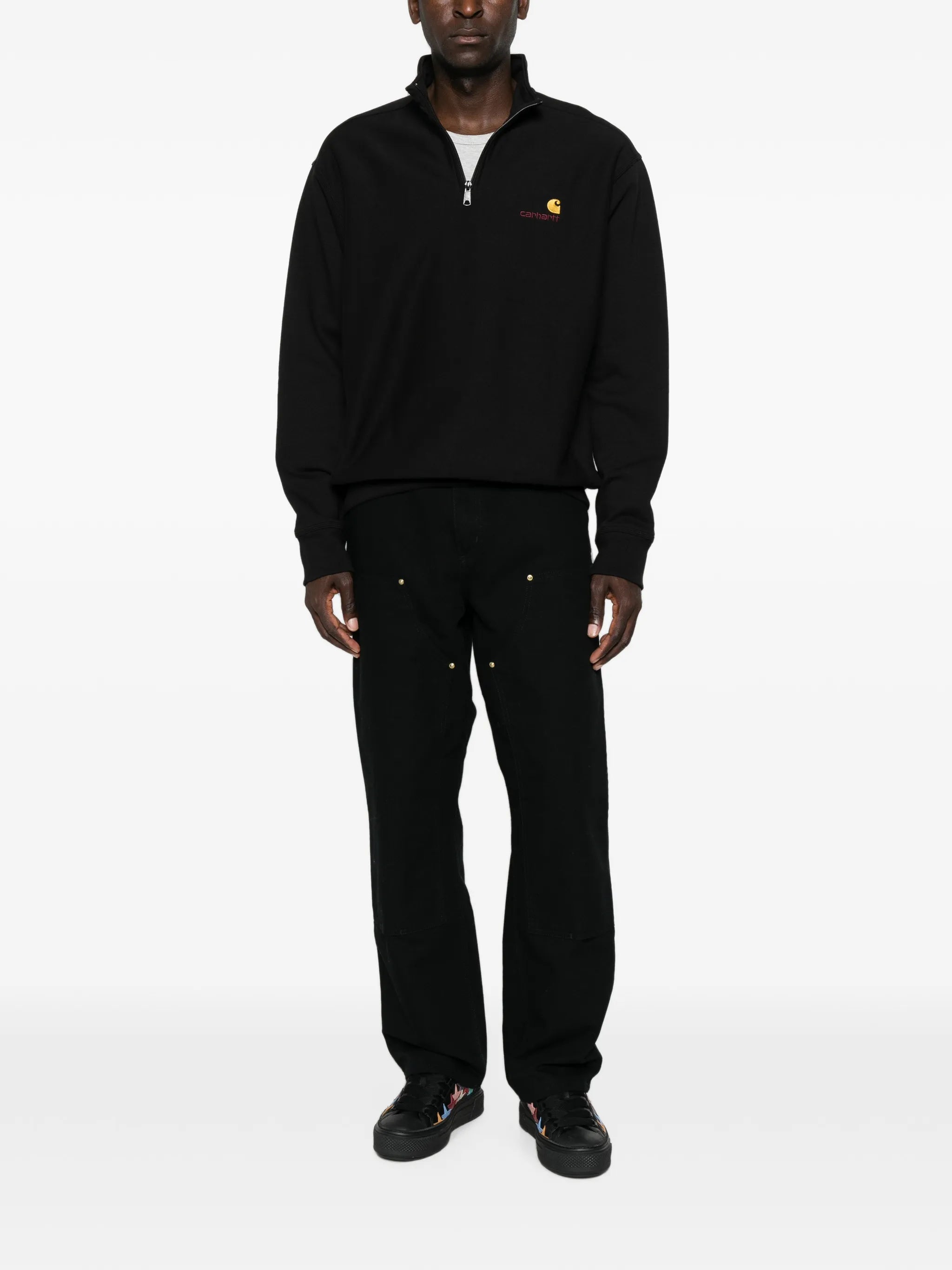 half zip American Script sweatshirt