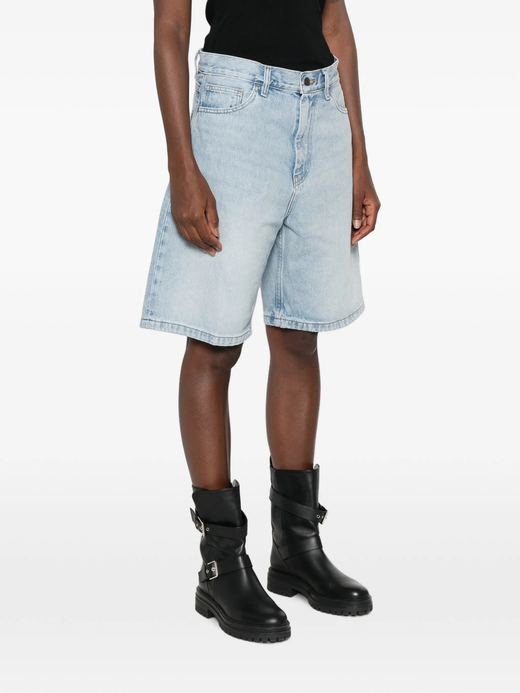 Brandon bleached denim shorts