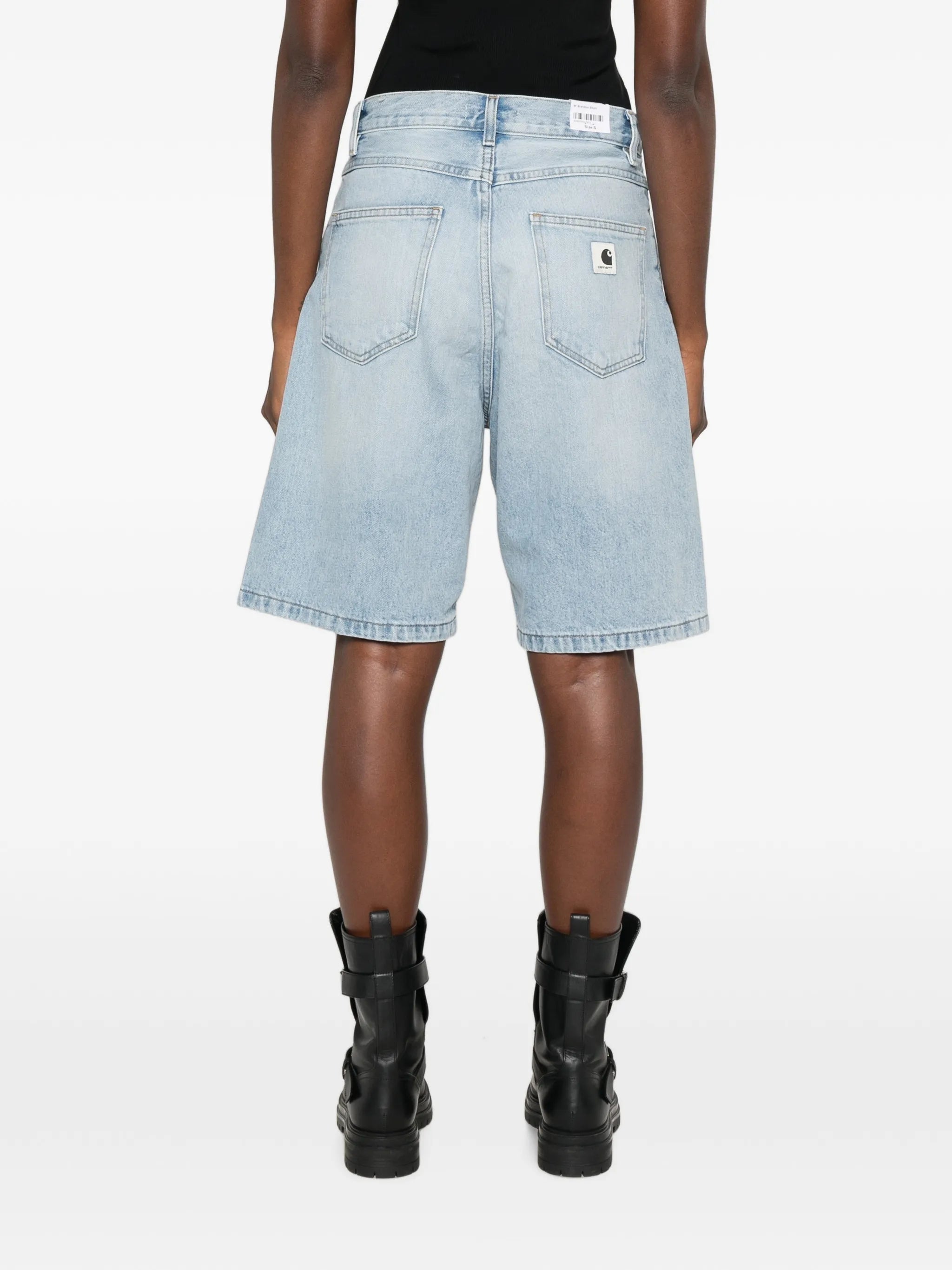 Brandon bleached denim shorts