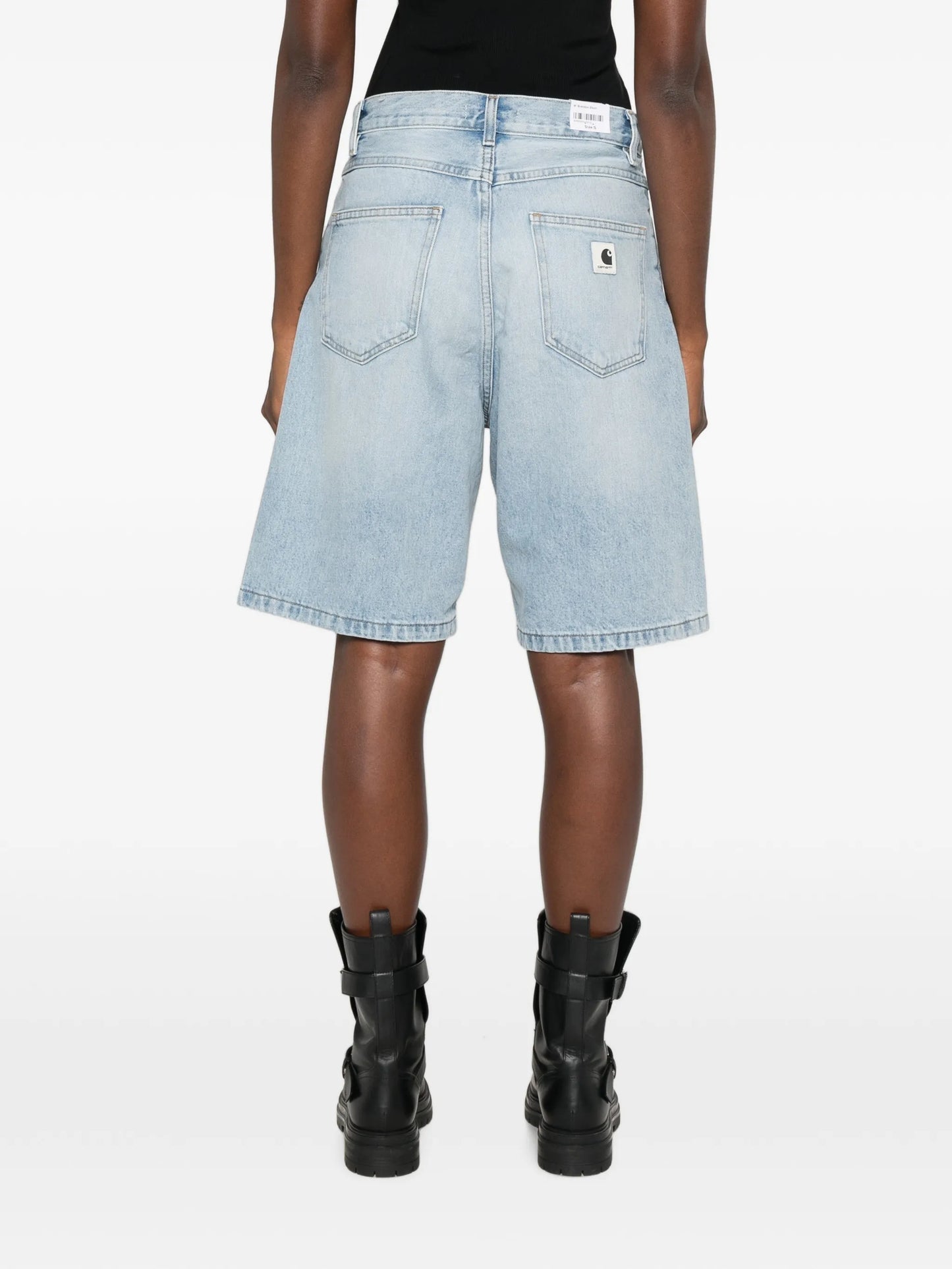 Brandon bleached denim shorts