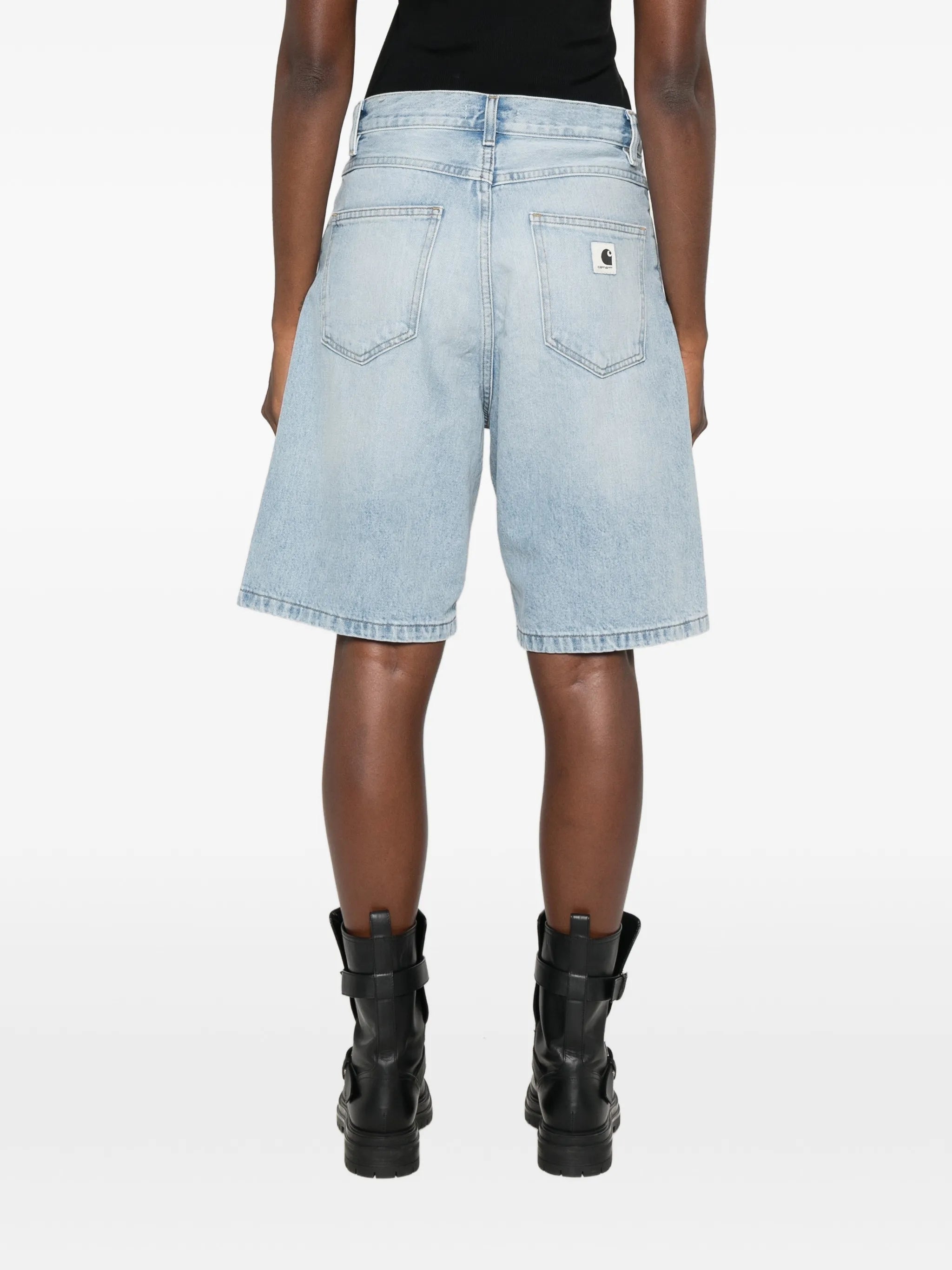 Brandon bleached denim shorts