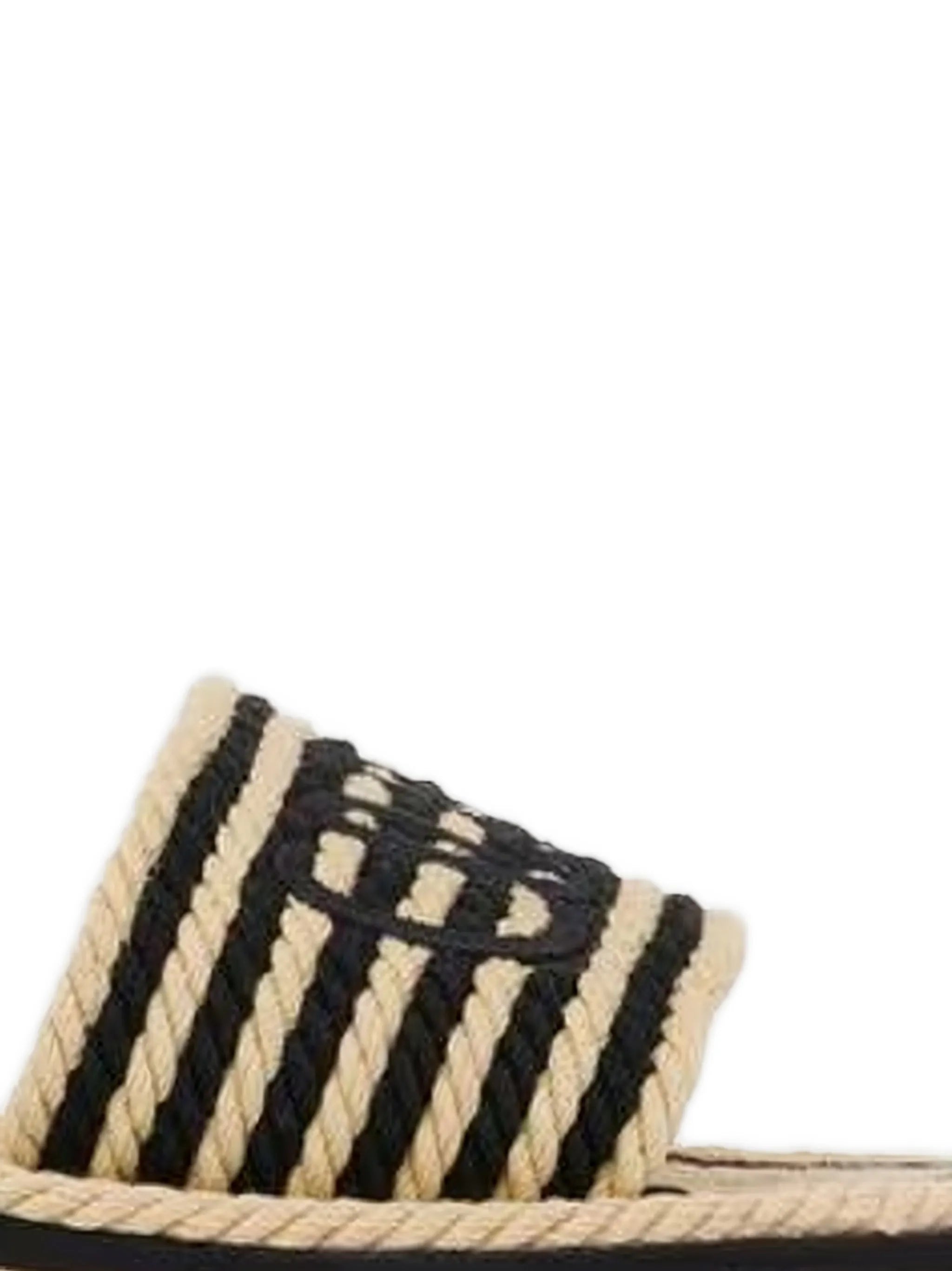 striped logo-embroidered sandals