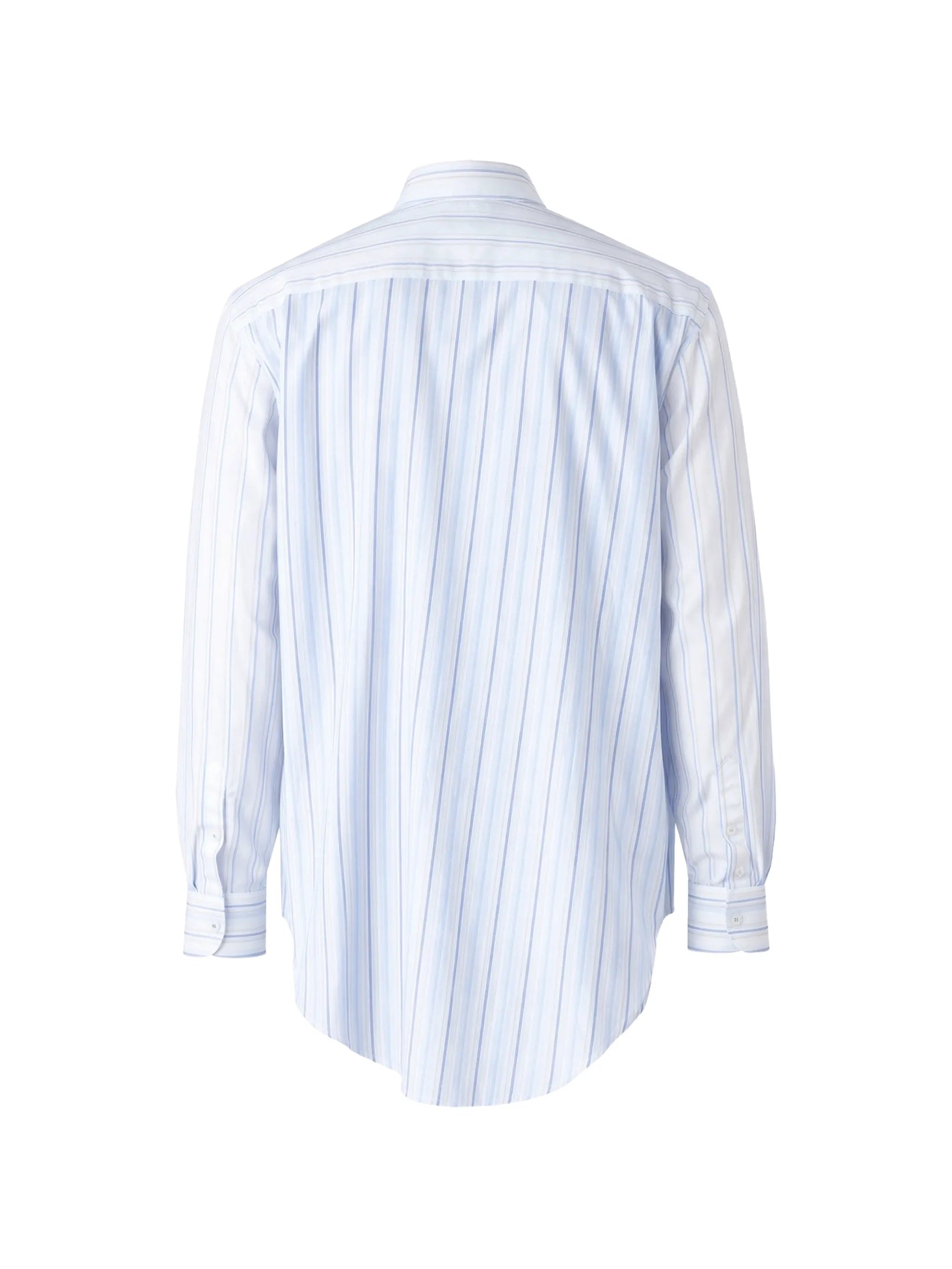 asymmetric striped cotton shirt