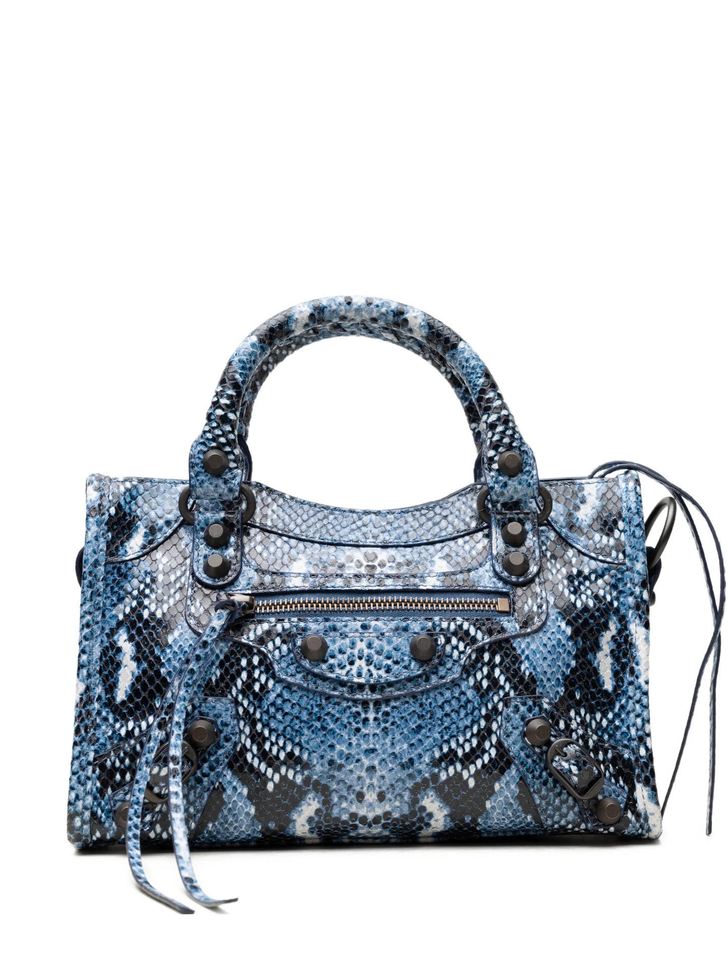 mini City snakeskin-effect tote bag