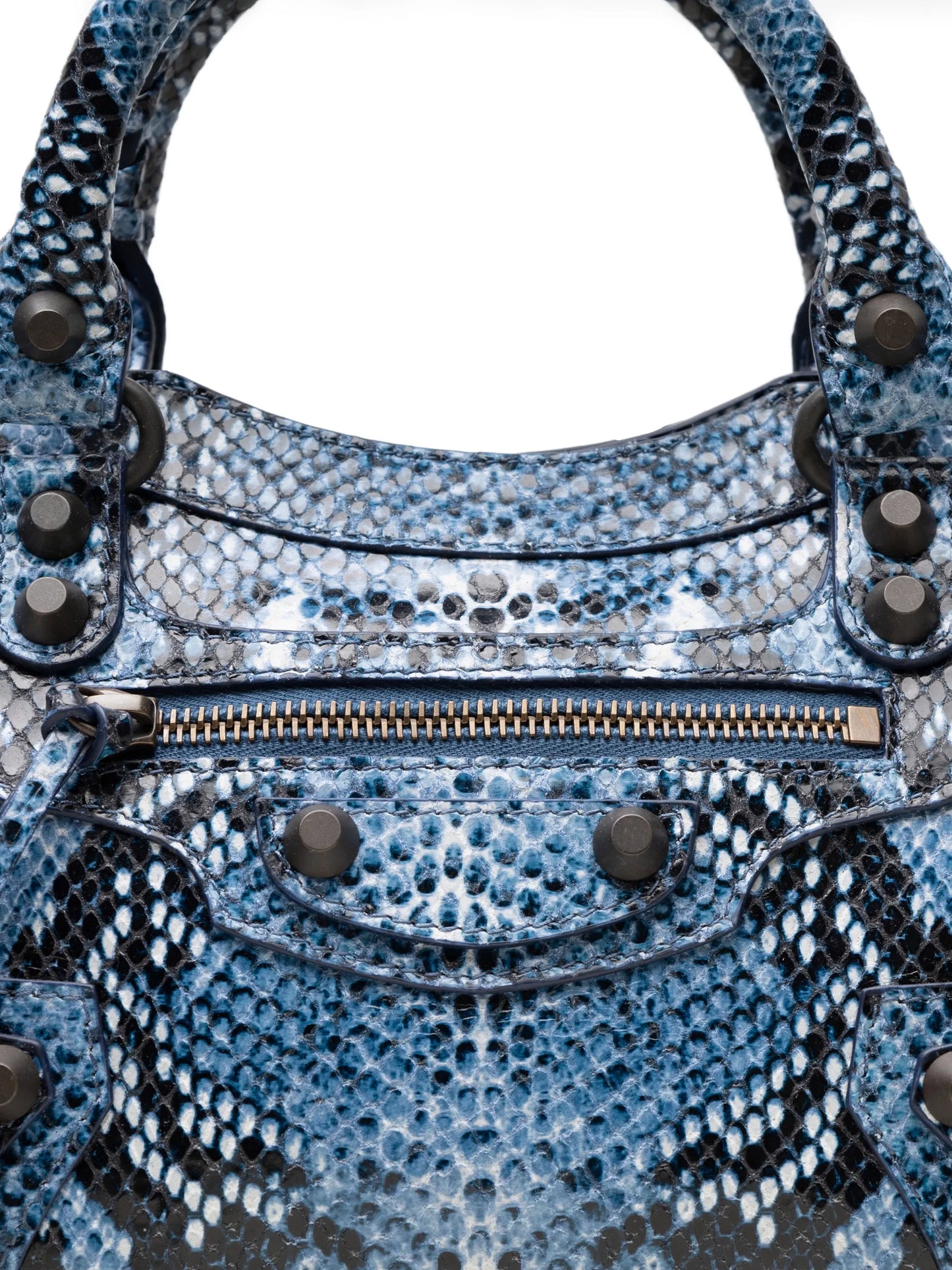 mini City snakeskin-effect tote bag