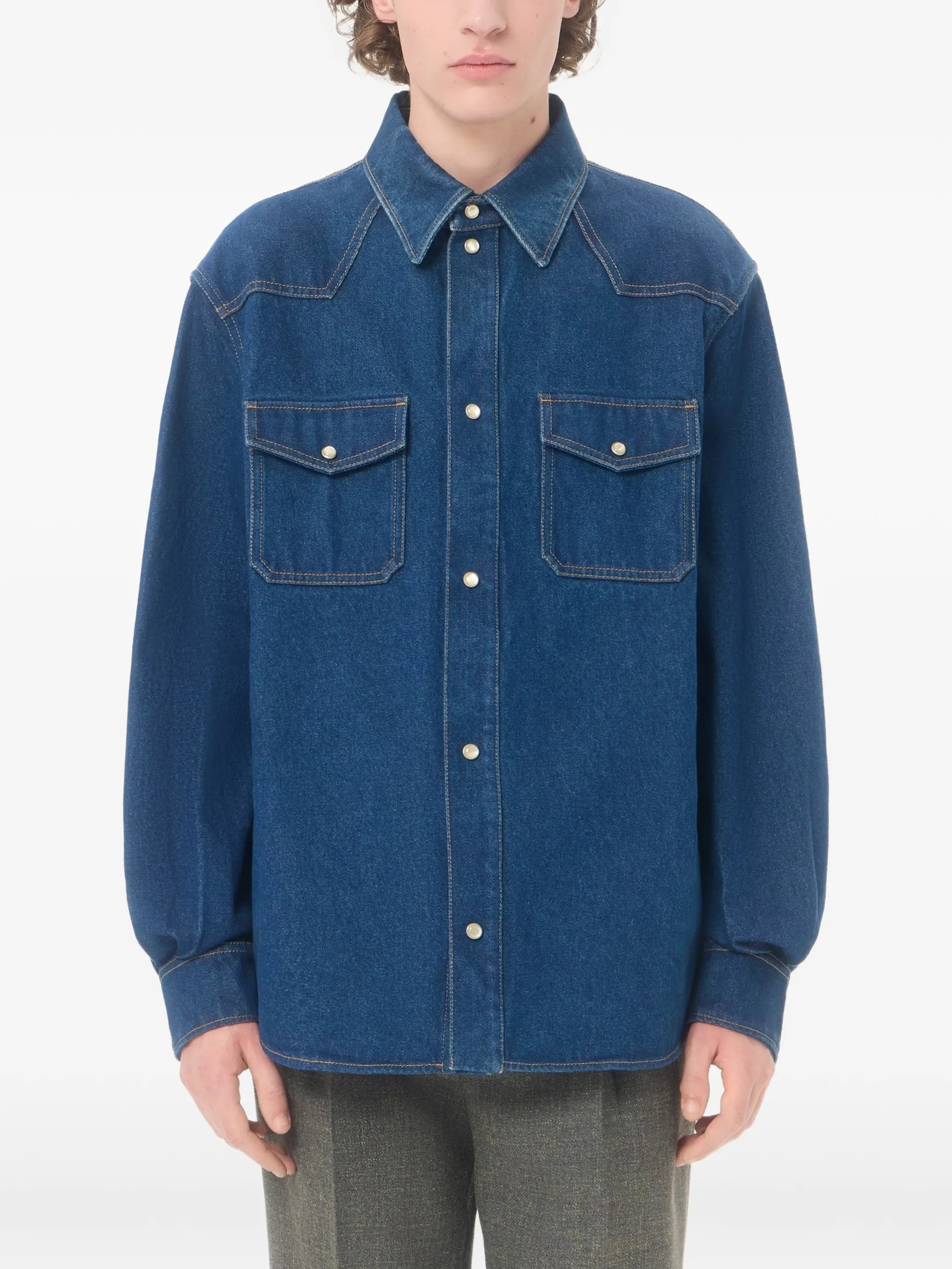 denim shirt with VGold
