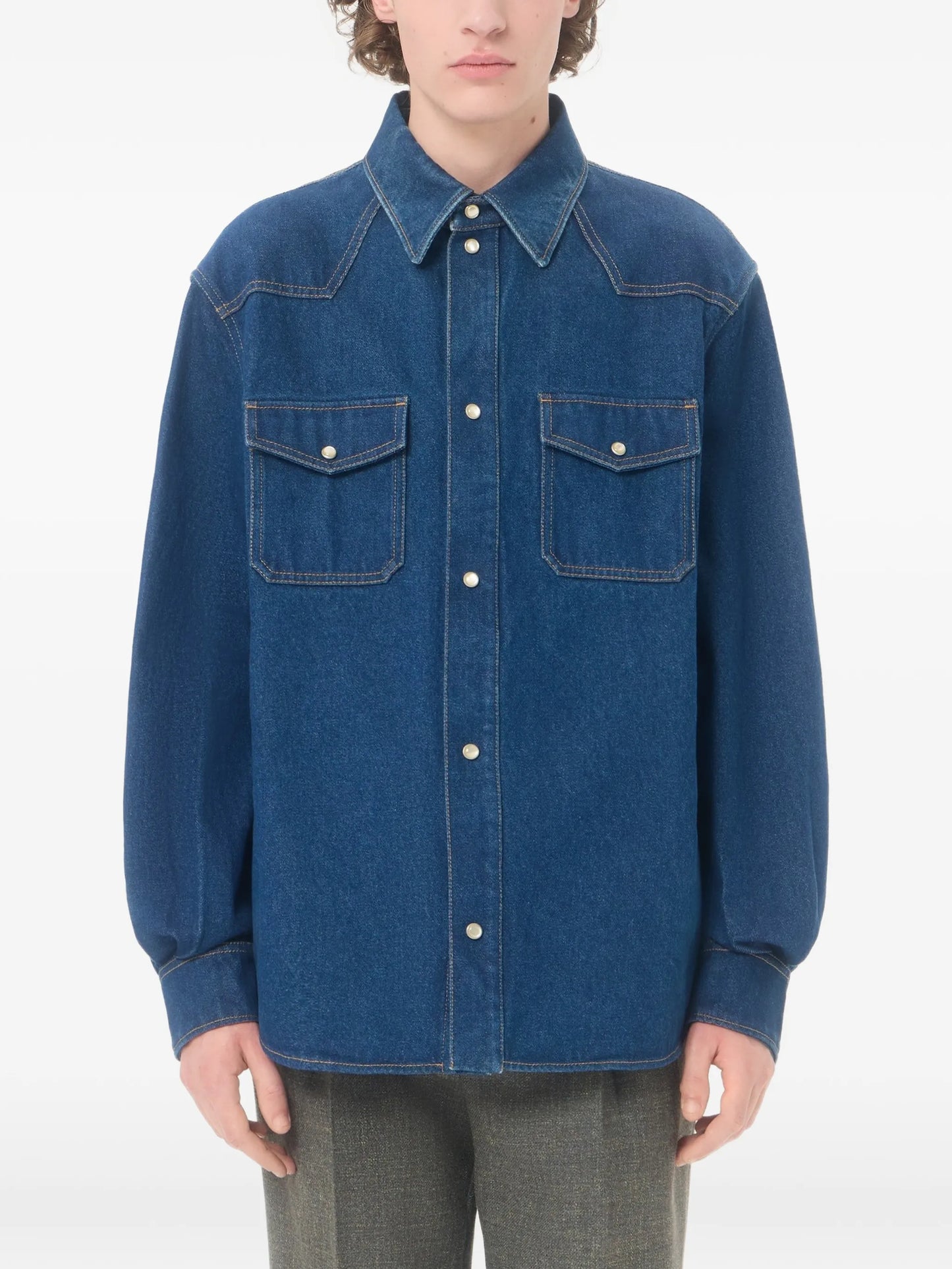 denim shirt with VGold