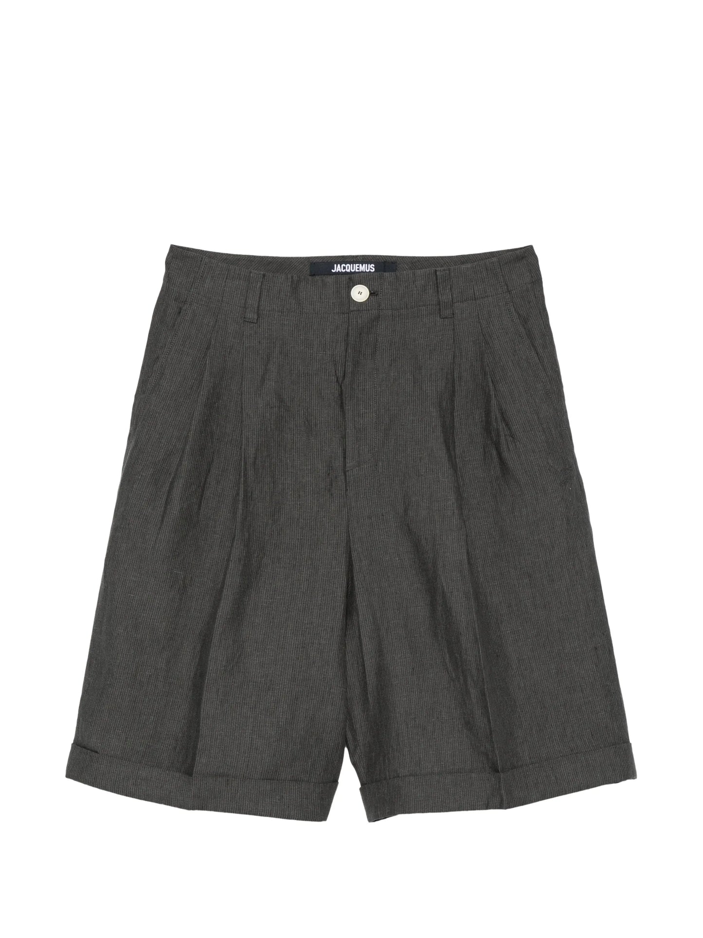 Pastro pleated cuffed-hem shorts